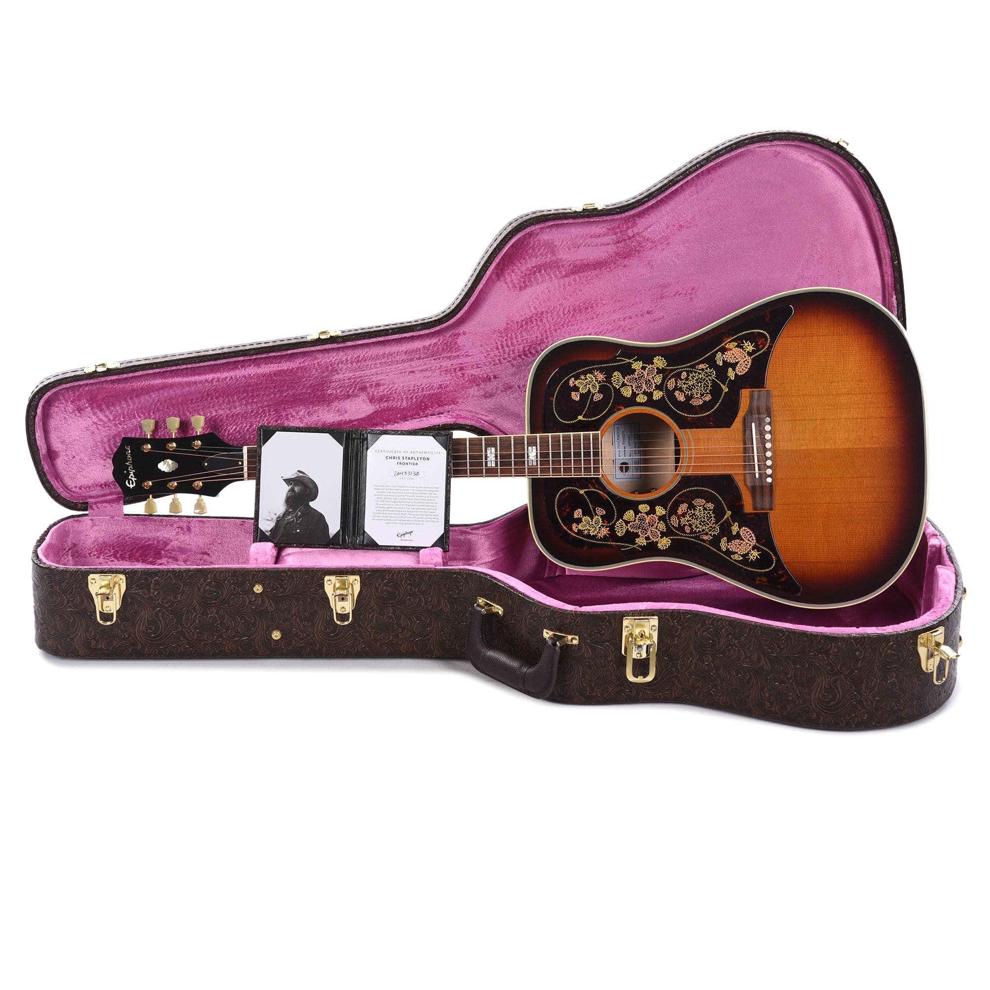 Epiphone USA Artist Chris Stapleton Epiphone Frontier Model Sunburst Acoustic Guitars / Dreadnought