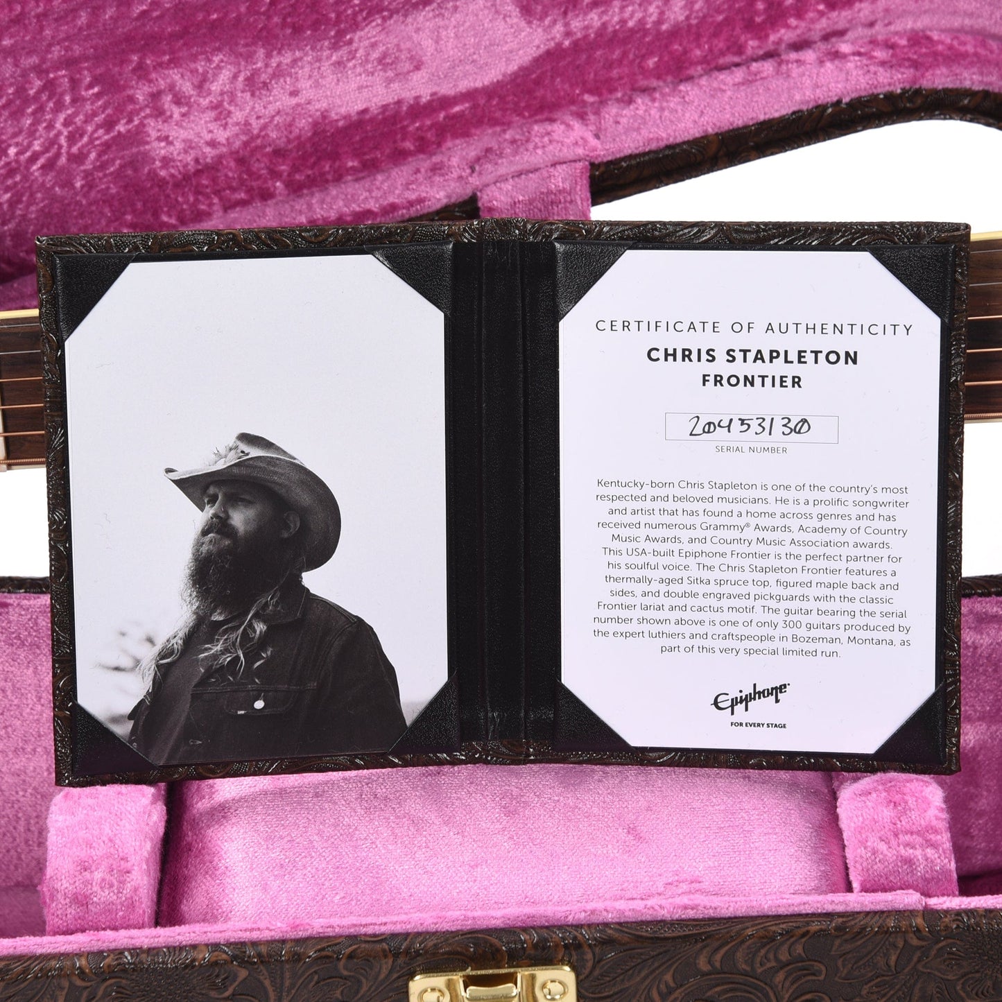 Epiphone USA Artist Chris Stapleton Epiphone Frontier Model Sunburst Acoustic Guitars / Dreadnought