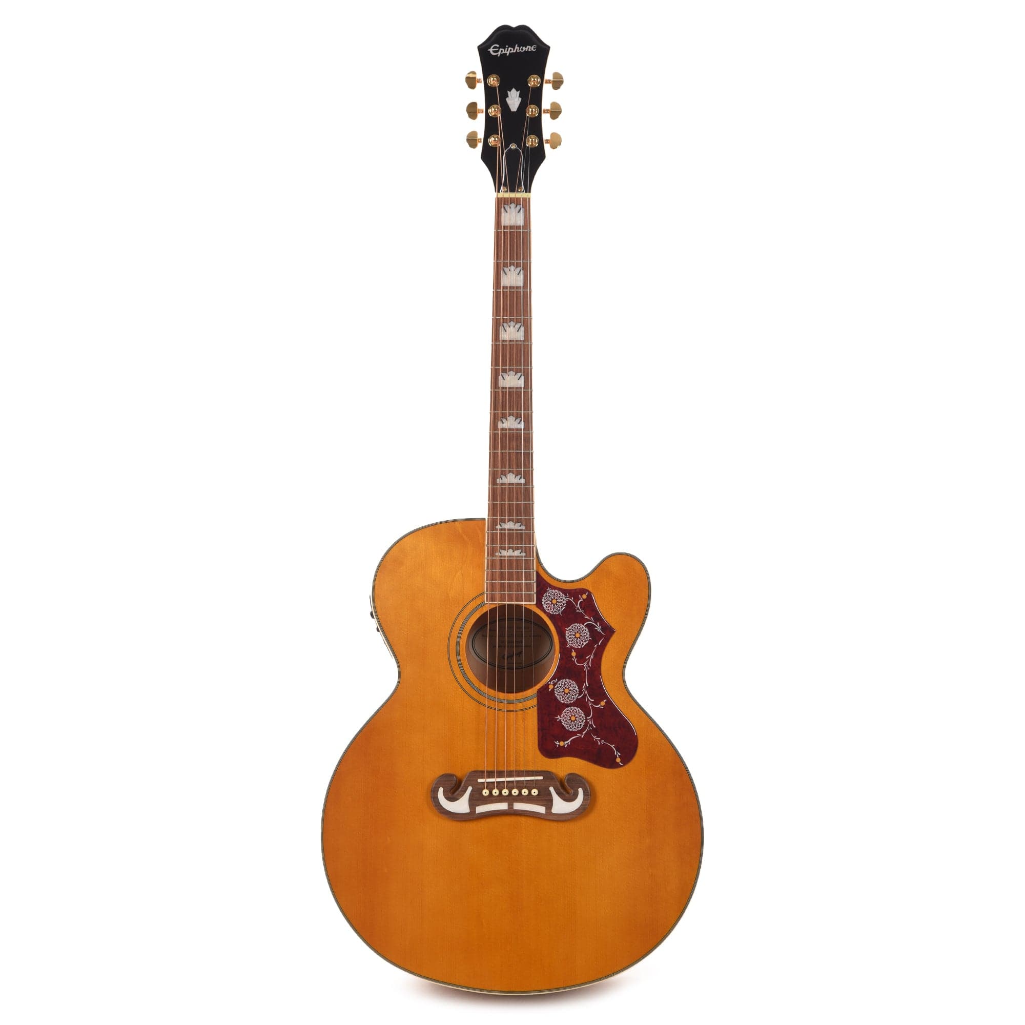 Epiphone EJ-200SCE Solid Top Vintage Natural Acoustic Guitars / Jumbo