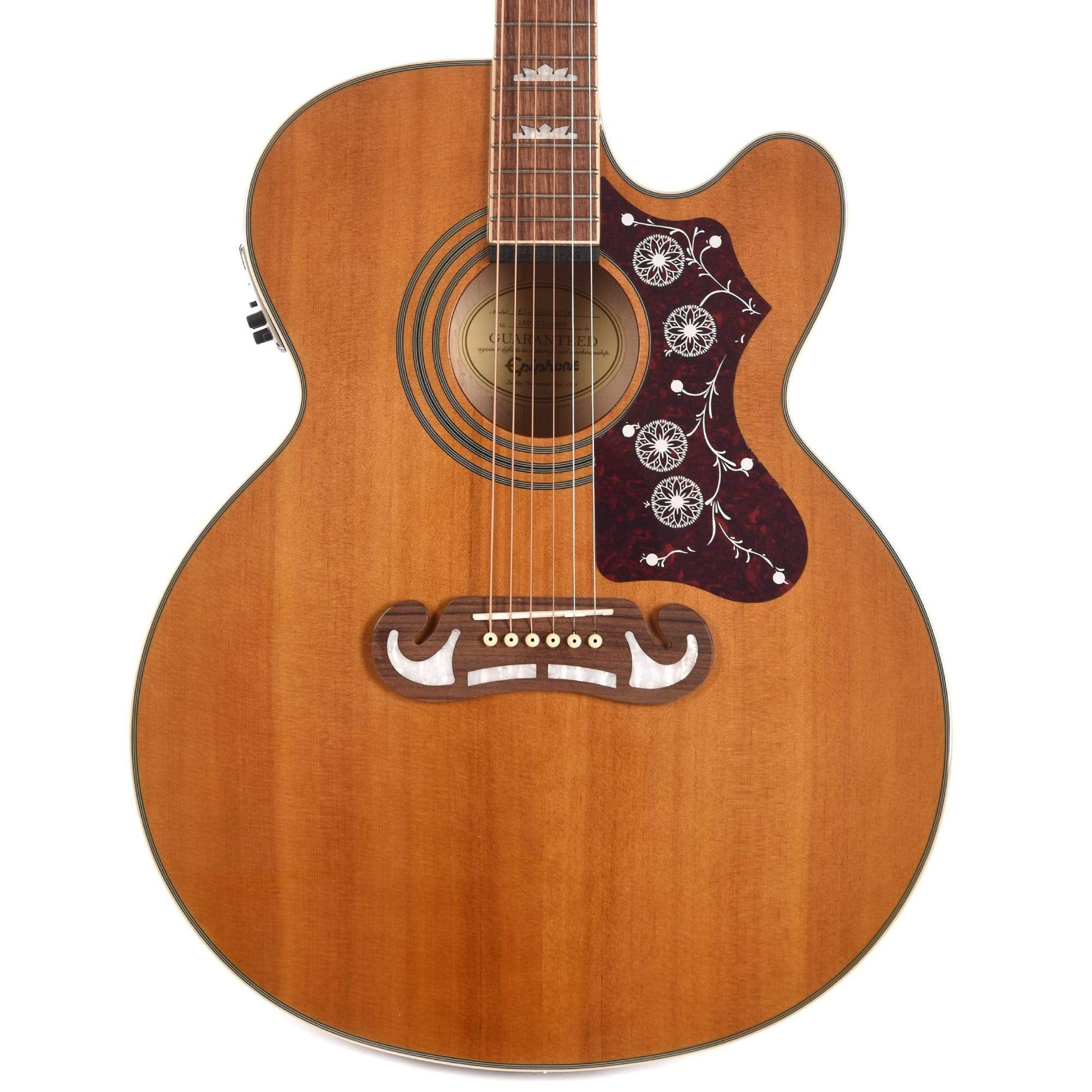 Epiphone EJ-200SCE Solid Top Vintage Natural Acoustic Guitars / Jumbo