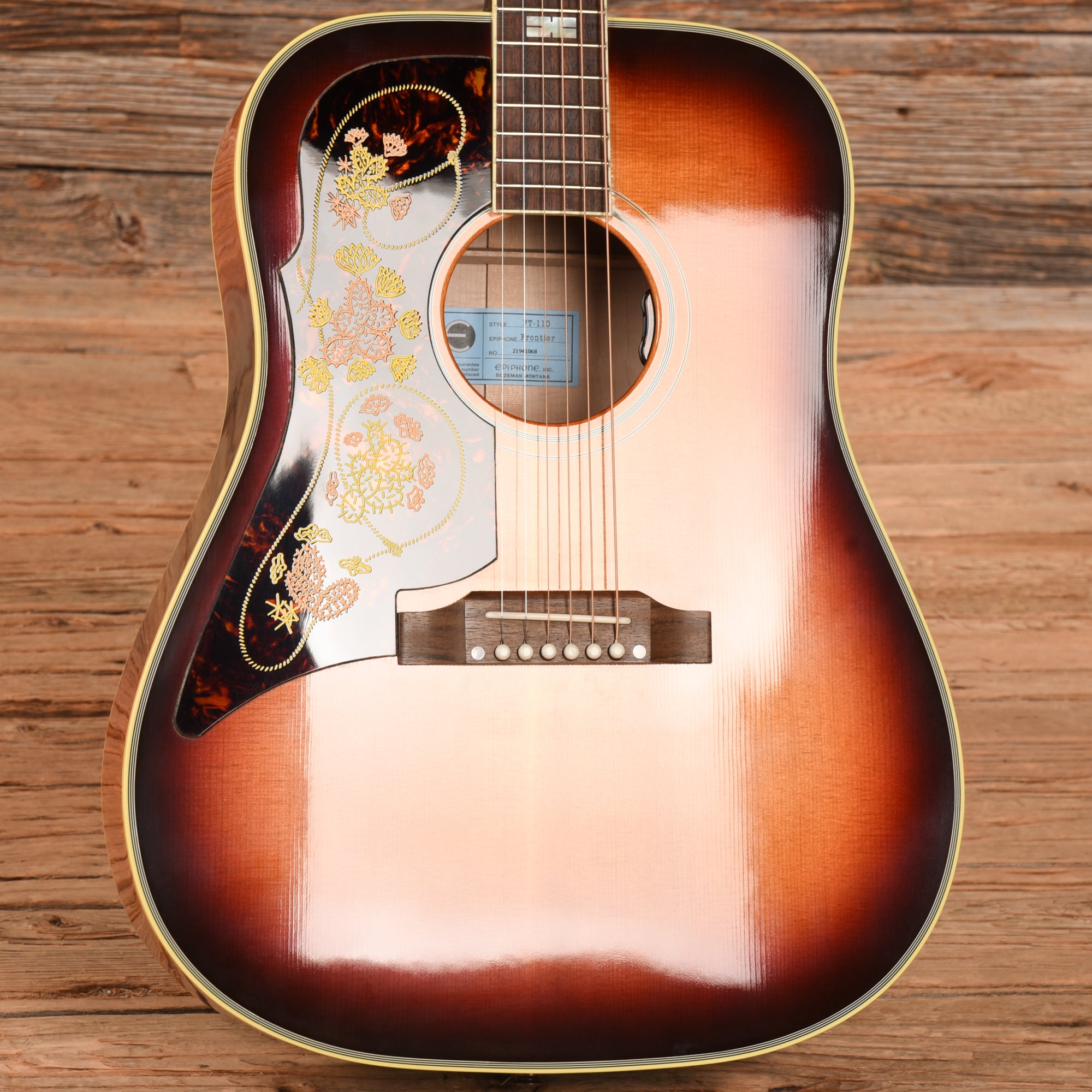 Epiphone USA Frontier Frontier Burst 2021 LEFTY Acoustic Guitars / Left-Handed