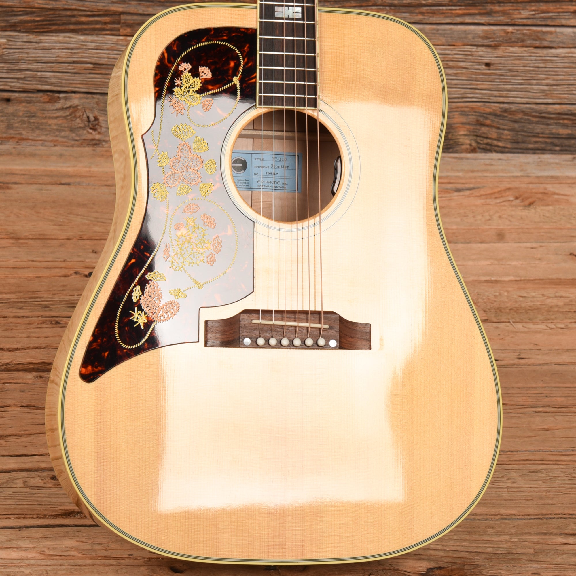 Epiphone USA Frontier Natural 2021 LEFTY Acoustic Guitars / Left-Handed
