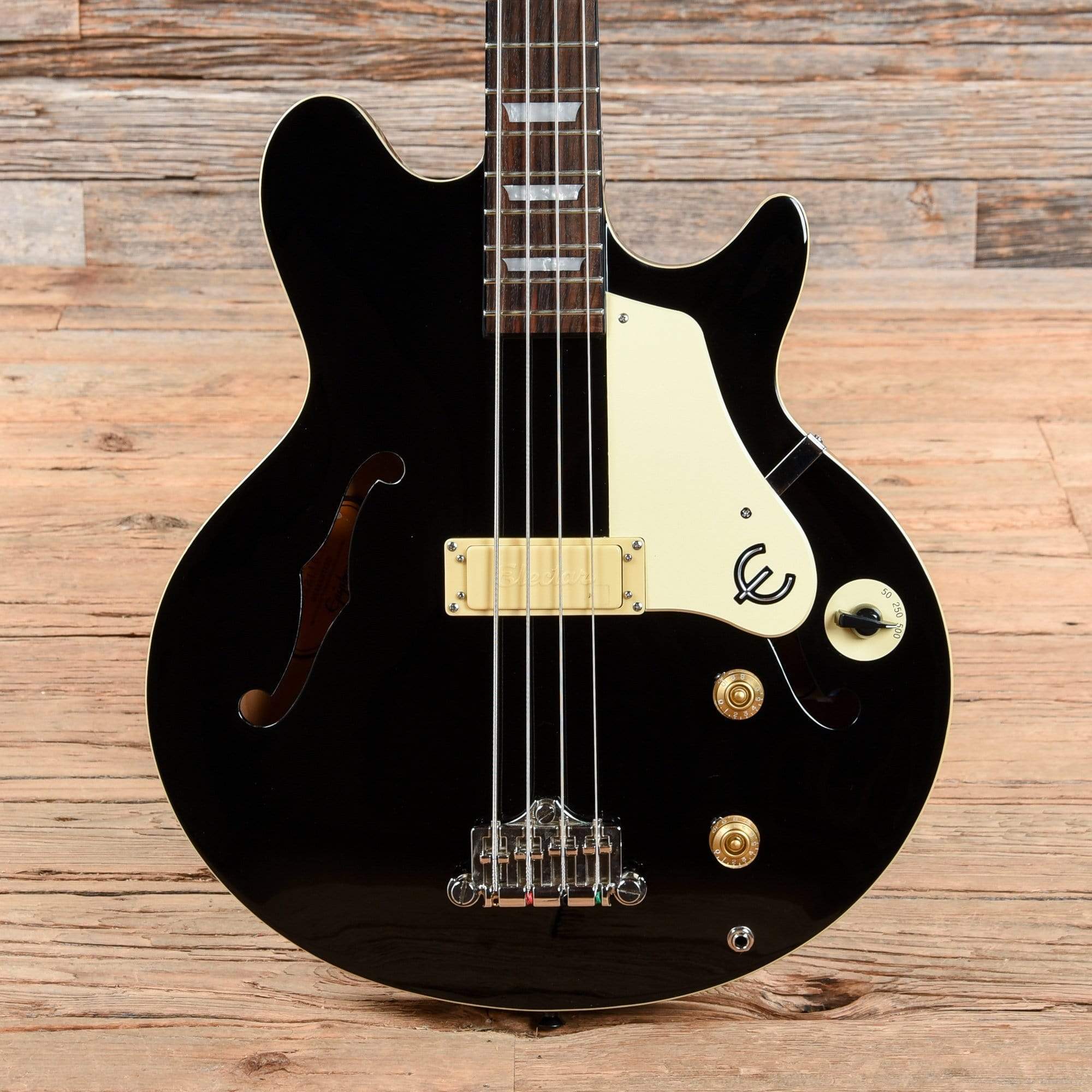 Epiphone Artist Series Jack Casady Signature Semi-Hollow Bass Black 2010 Bass Guitars / 4-String