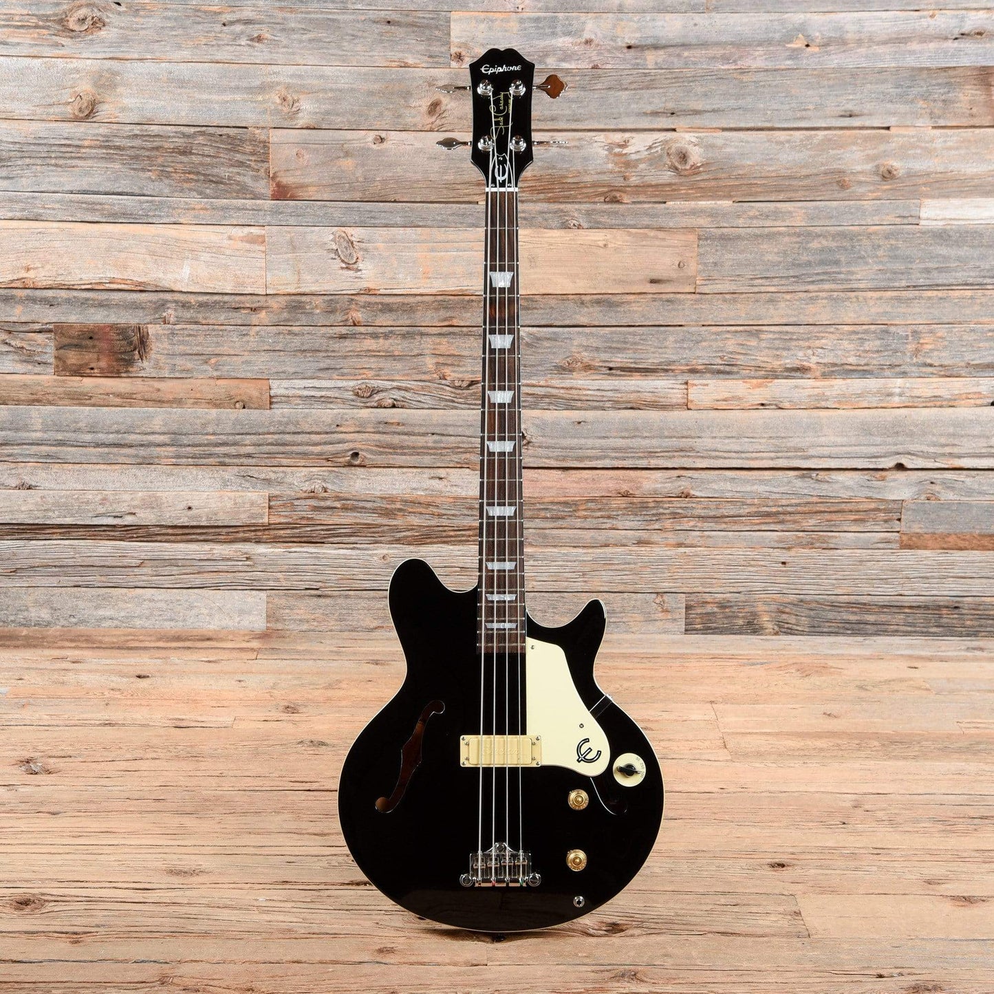 Epiphone Artist Series Jack Casady Signature Semi-Hollow Bass Black 2010 Bass Guitars / 4-String