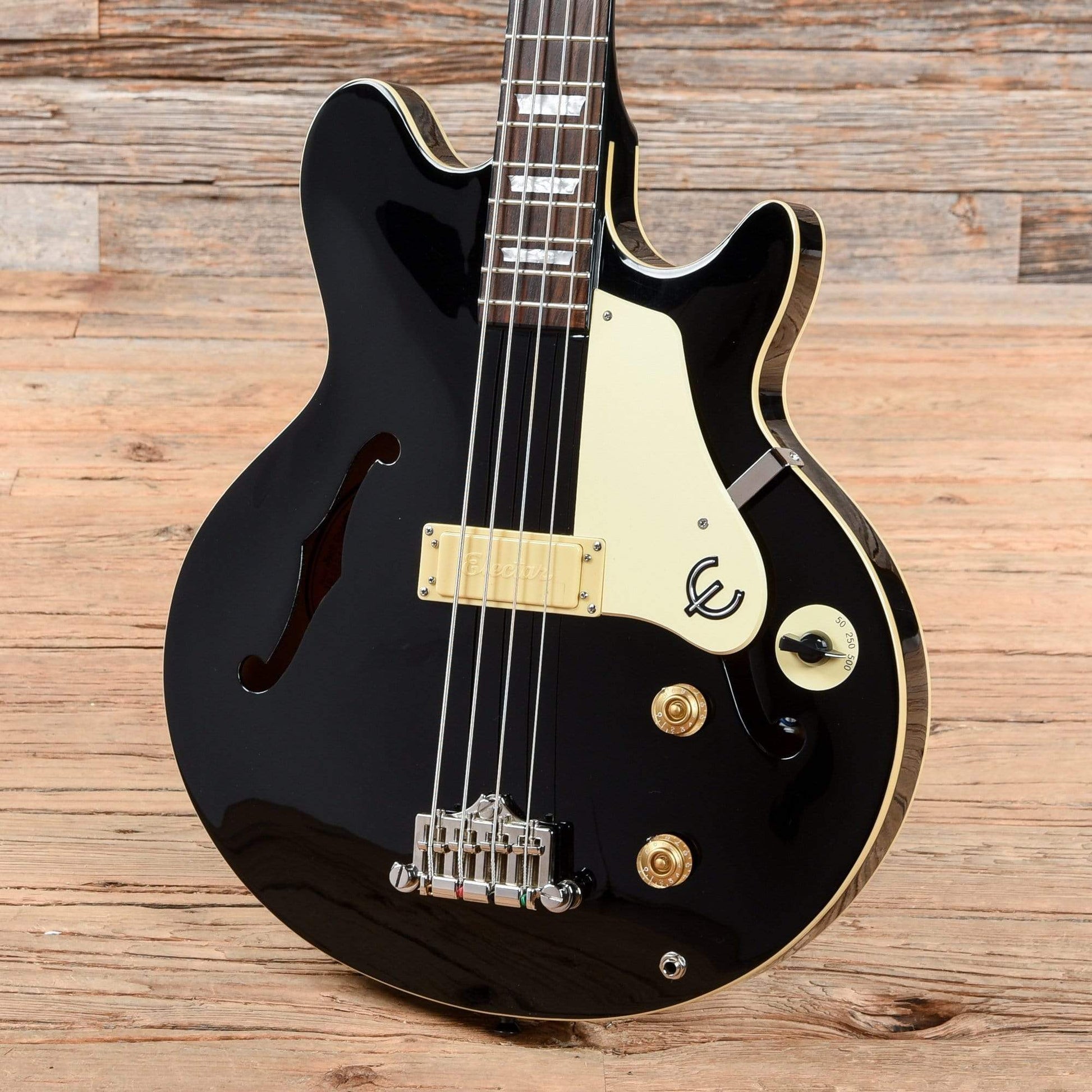 Epiphone Artist Series Jack Casady Signature Semi-Hollow Bass Black 2010 Bass Guitars / 4-String