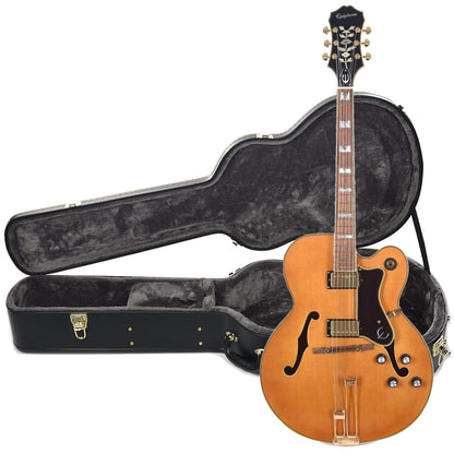 Epiphone Broadway Vintage Natural and Epiphone Hardshell Case Bundle Electric Guitars / Hollow Body