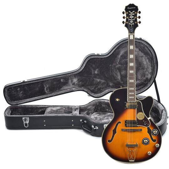 Epiphone Joe Pass Emperor-II Pro Vintage Sunburst GH w/ProBuckers & Coil-Tap and Epiphone Hardshell Case Bundle Electric Guitars / Hollow Body