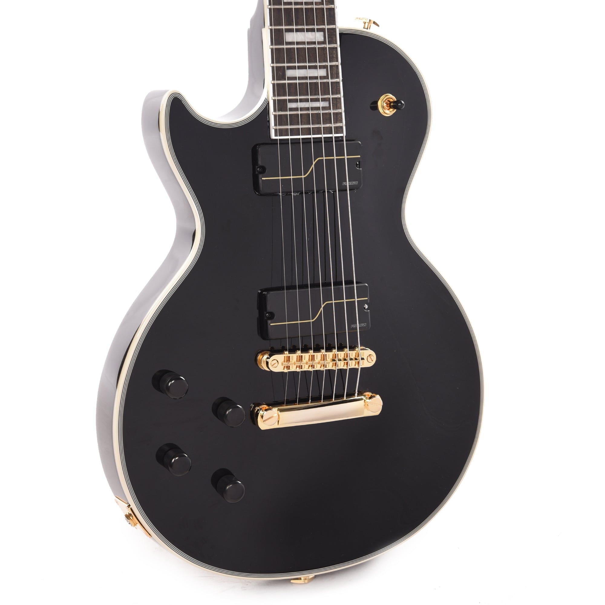Epiphone Artist Matt Heafy Les Paul Custom Origins LEFTY 7-String Ebony Electric Guitars / Left-Handed