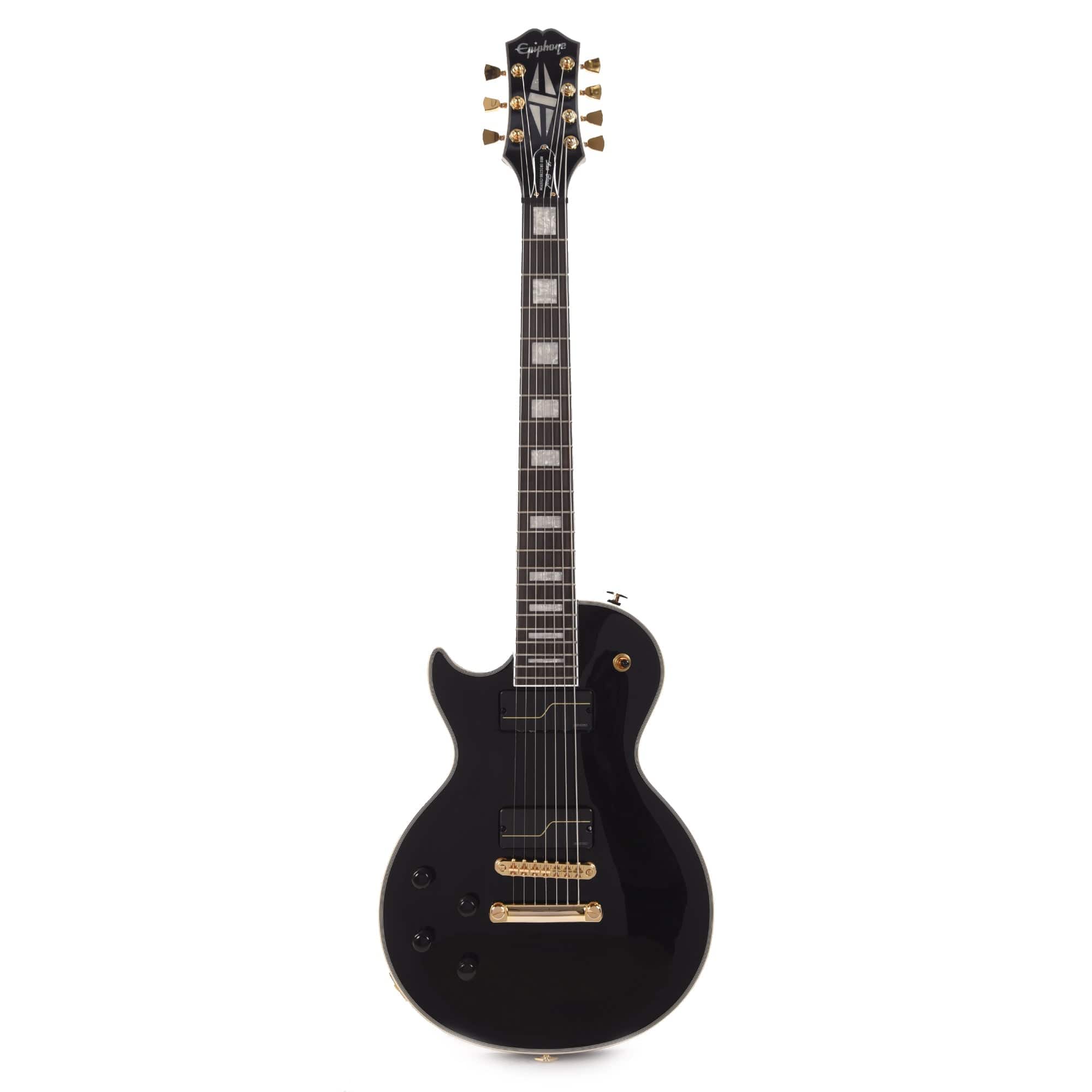 Epiphone Artist Matt Heafy Les Paul Custom Origins LEFTY 7-String Ebony Electric Guitars / Left-Handed