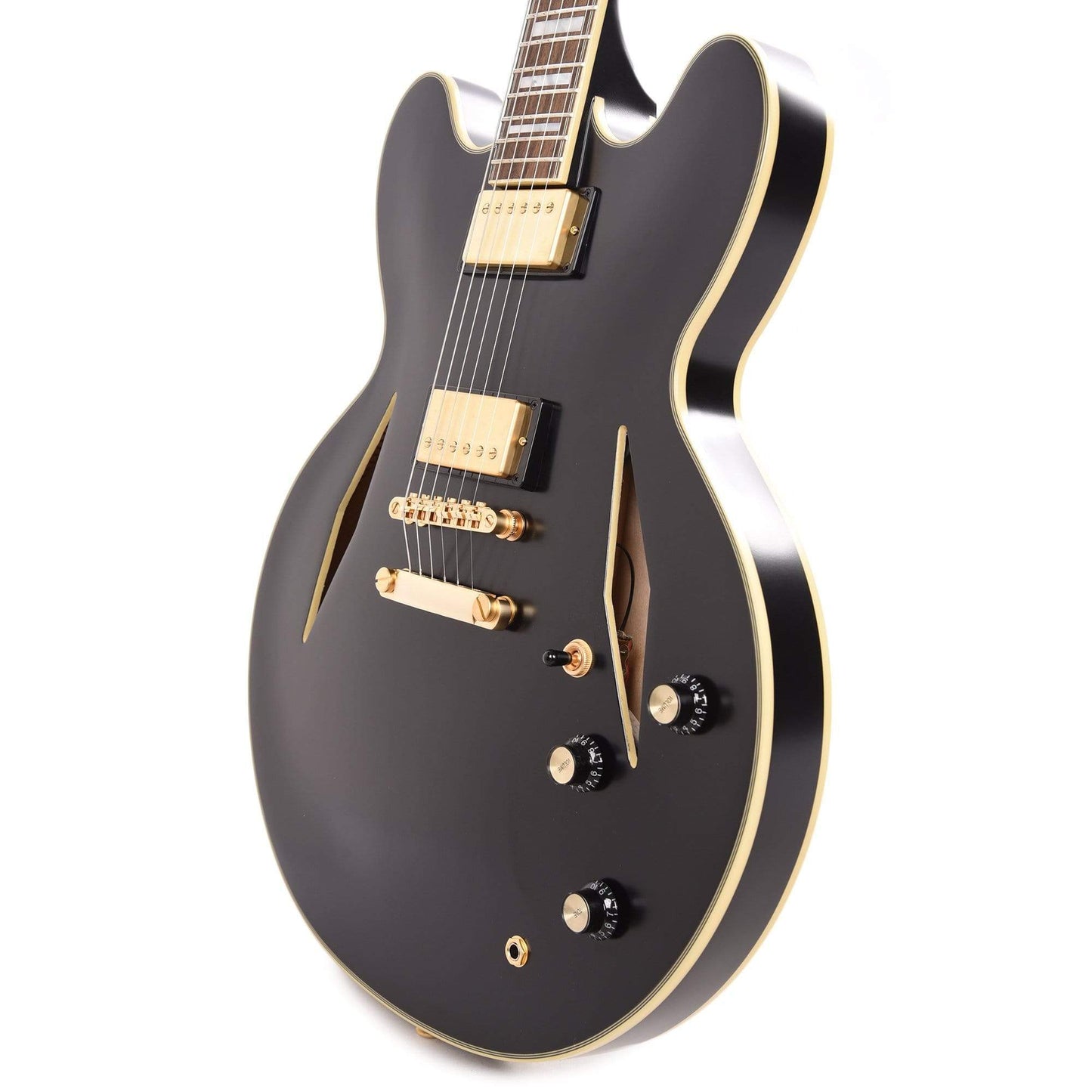 Epiphone Emily Wolfe Sheraton Stealth Black Aged Gloss Electric Guitars / Semi-Hollow