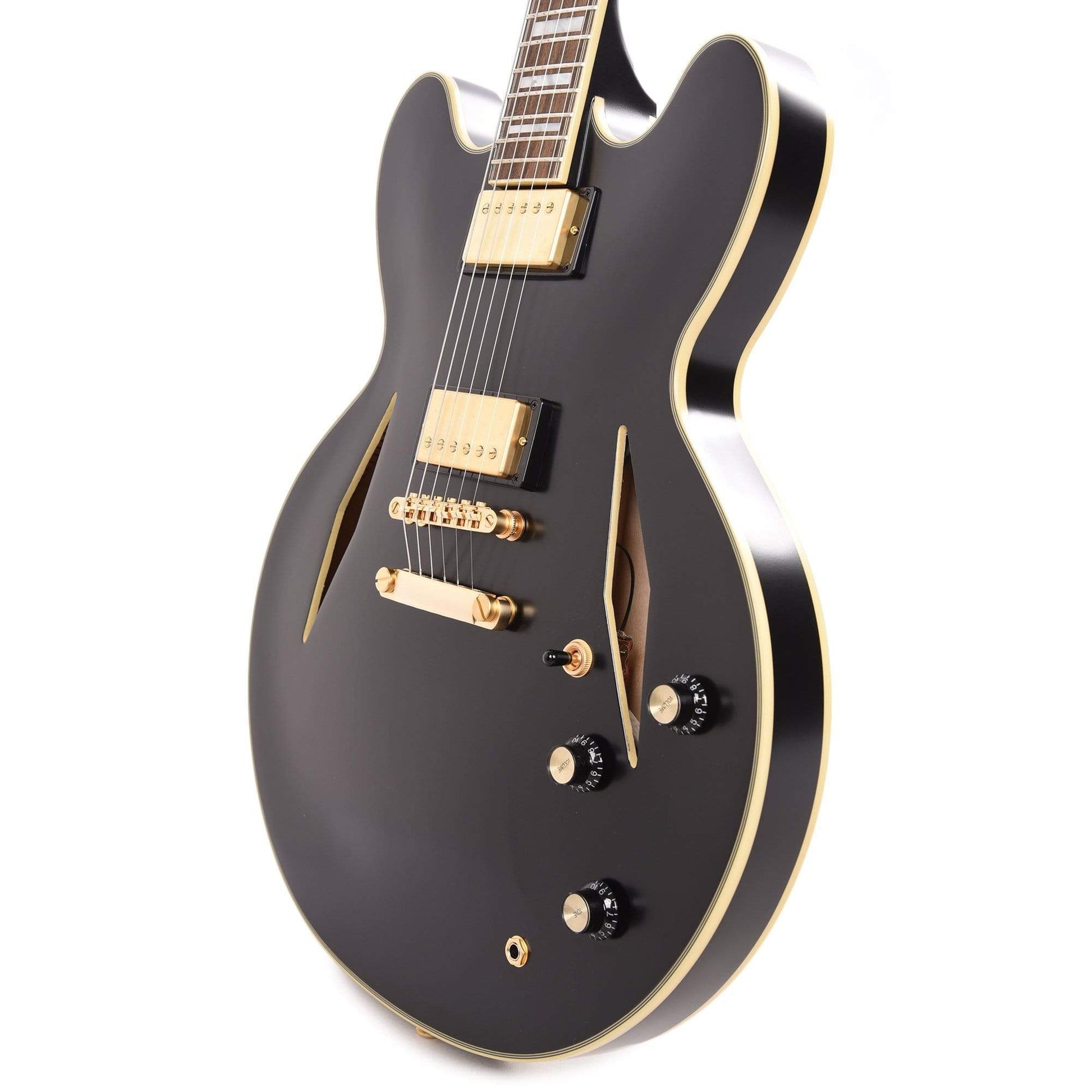 Epiphone Emily Wolfe Sheraton Stealth Black Aged Gloss Electric Guitars / Semi-Hollow