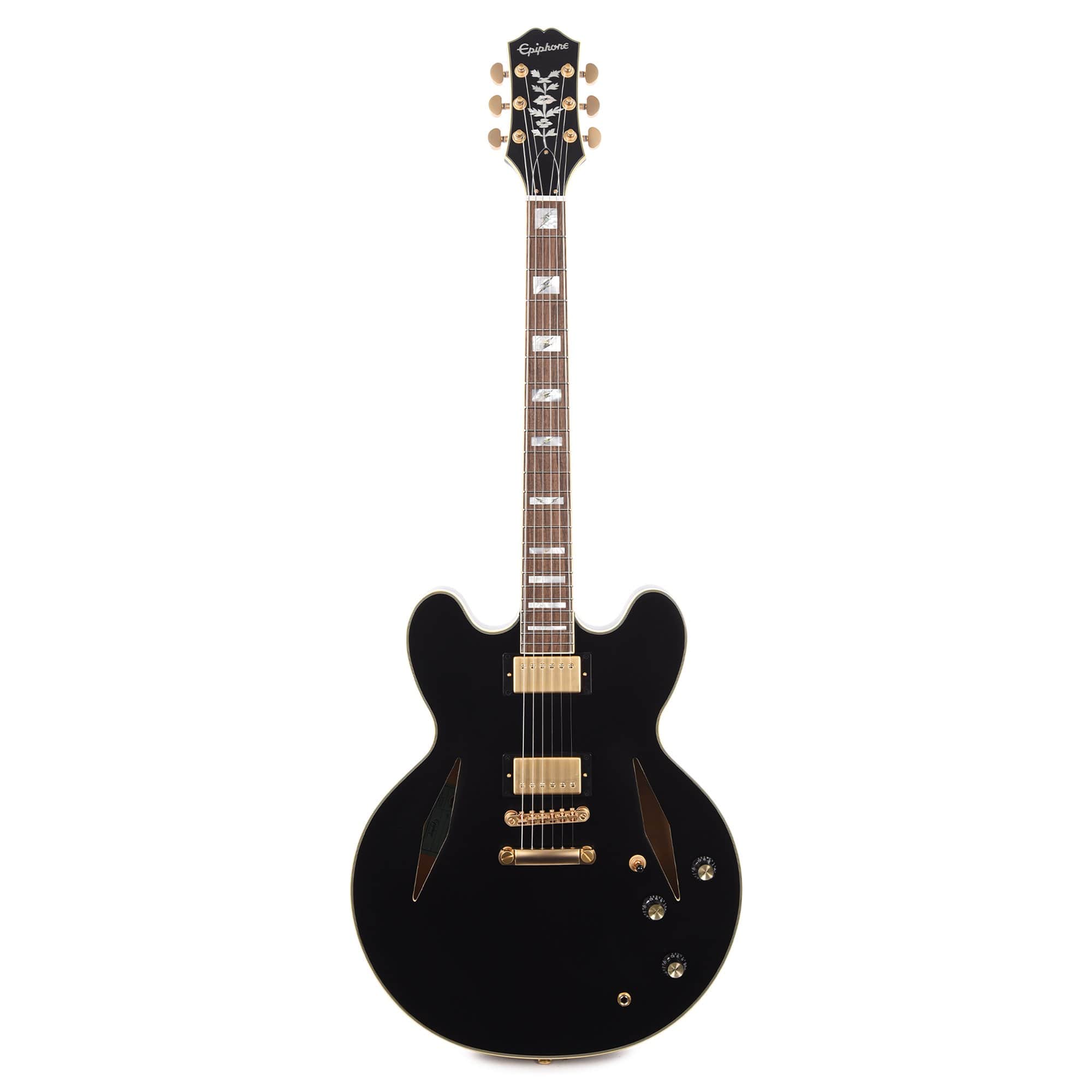 Epiphone Emily Wolfe Sheraton Stealth Black Aged Gloss Electric Guitars / Semi-Hollow