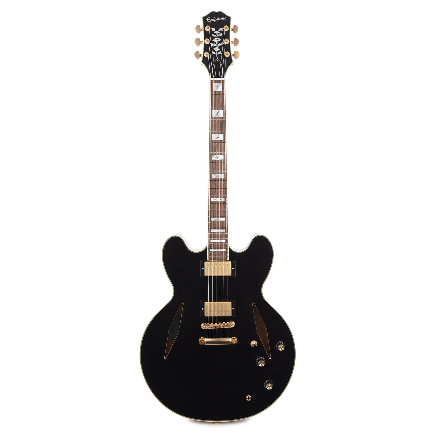 Epiphone Emily Wolfe Sheraton Stealth Black Aged Gloss Electric Guitars / Semi-Hollow