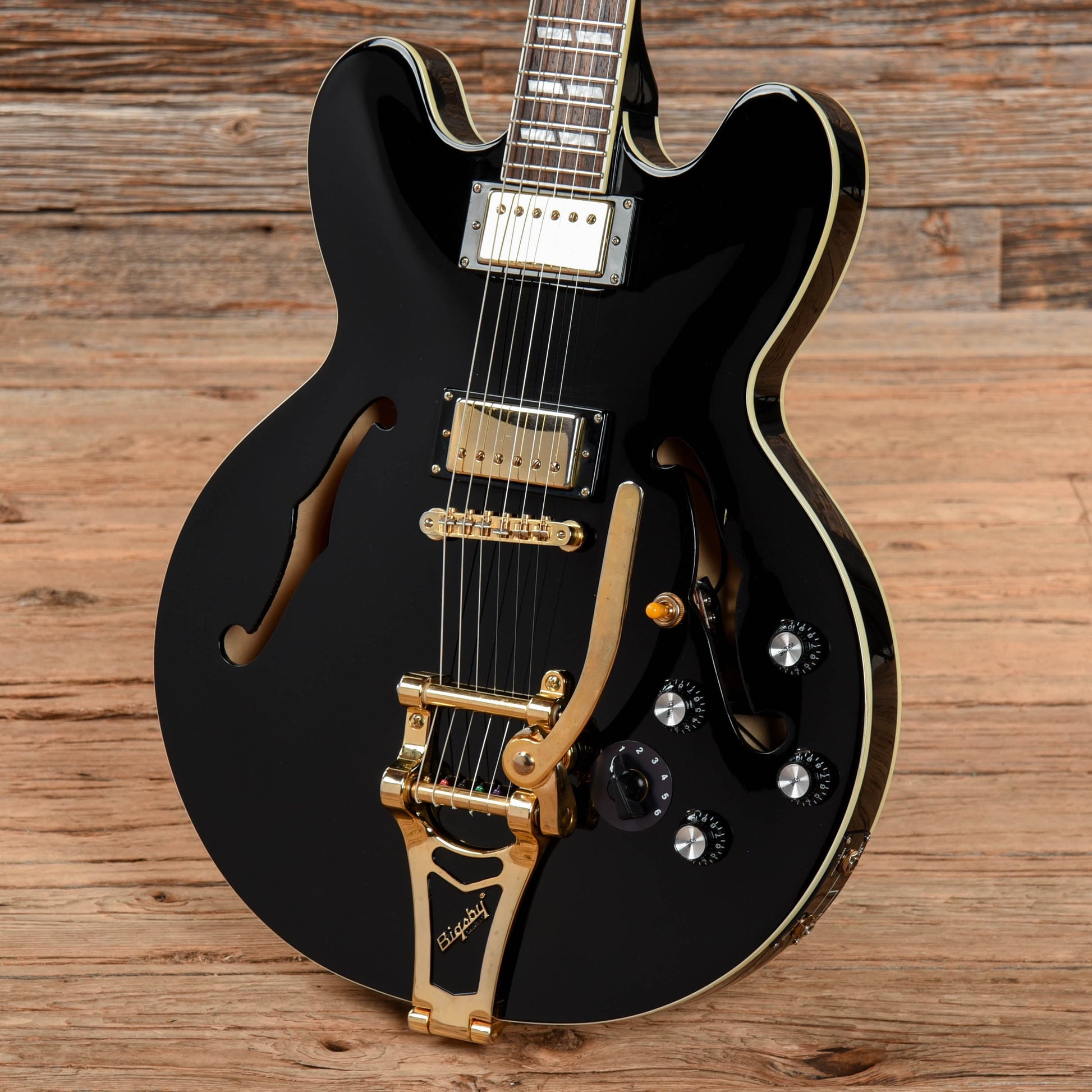 Epiphone ES-345 Stereo Reissue Ebony 2011 Electric Guitars / Semi-Hollow