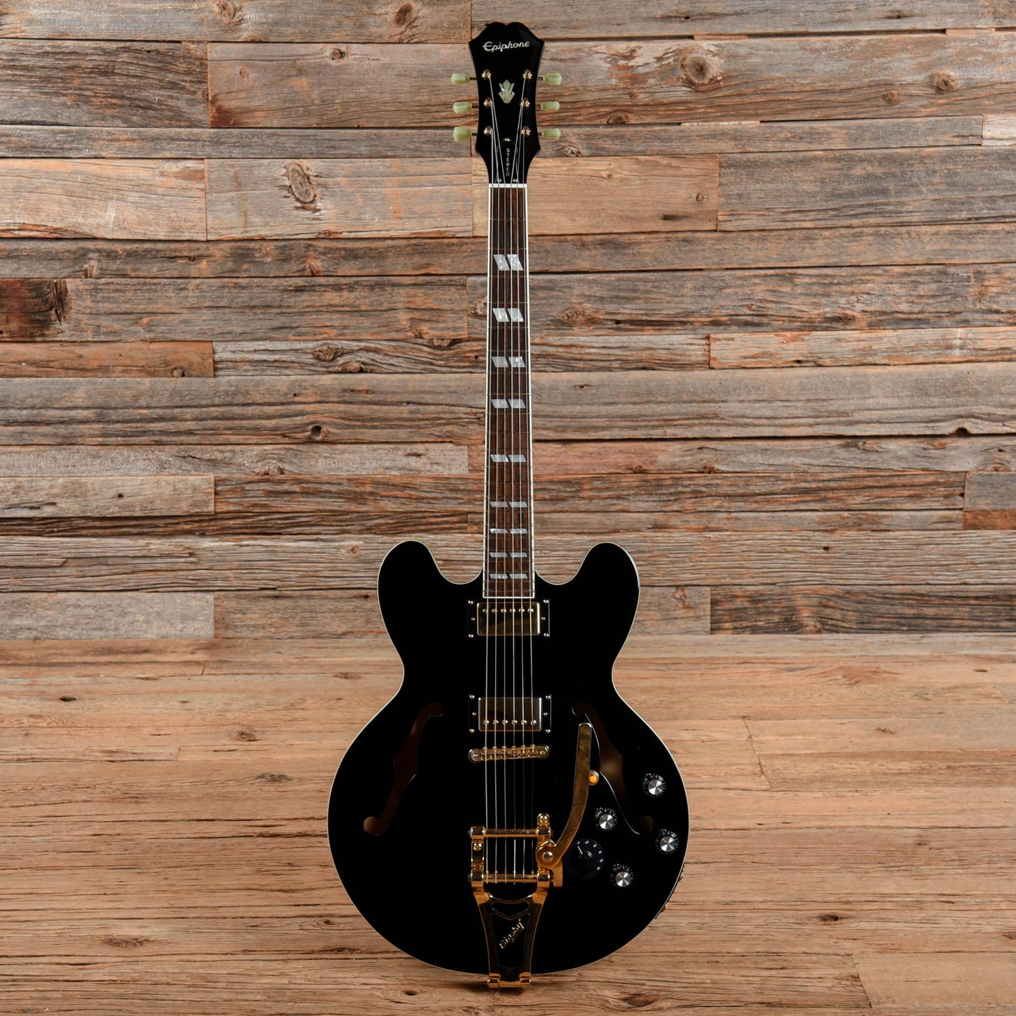 Epiphone ES-345 Stereo Reissue Ebony 2011 Electric Guitars / Semi-Hollow