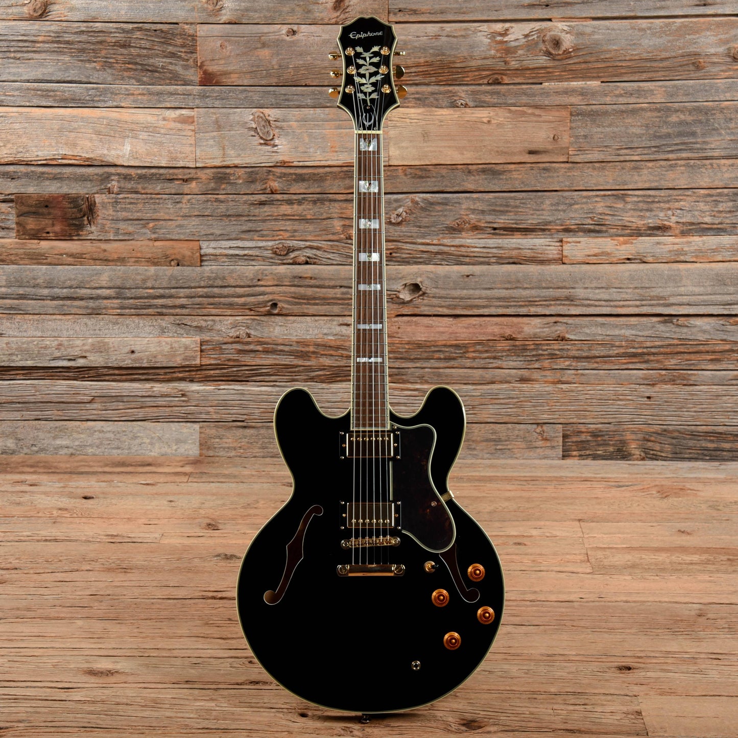 Epiphone Sheraton II Ebony 2013 Electric Guitars / Semi-Hollow