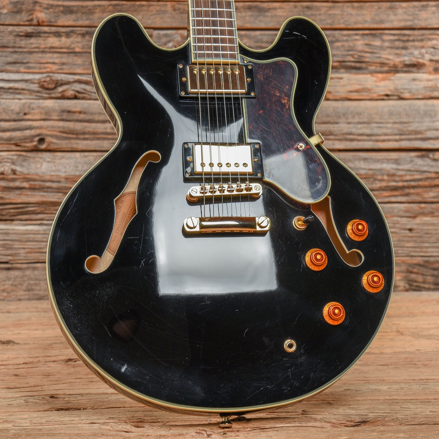 Epiphone Sheraton II Ebony 2013 Electric Guitars / Semi-Hollow