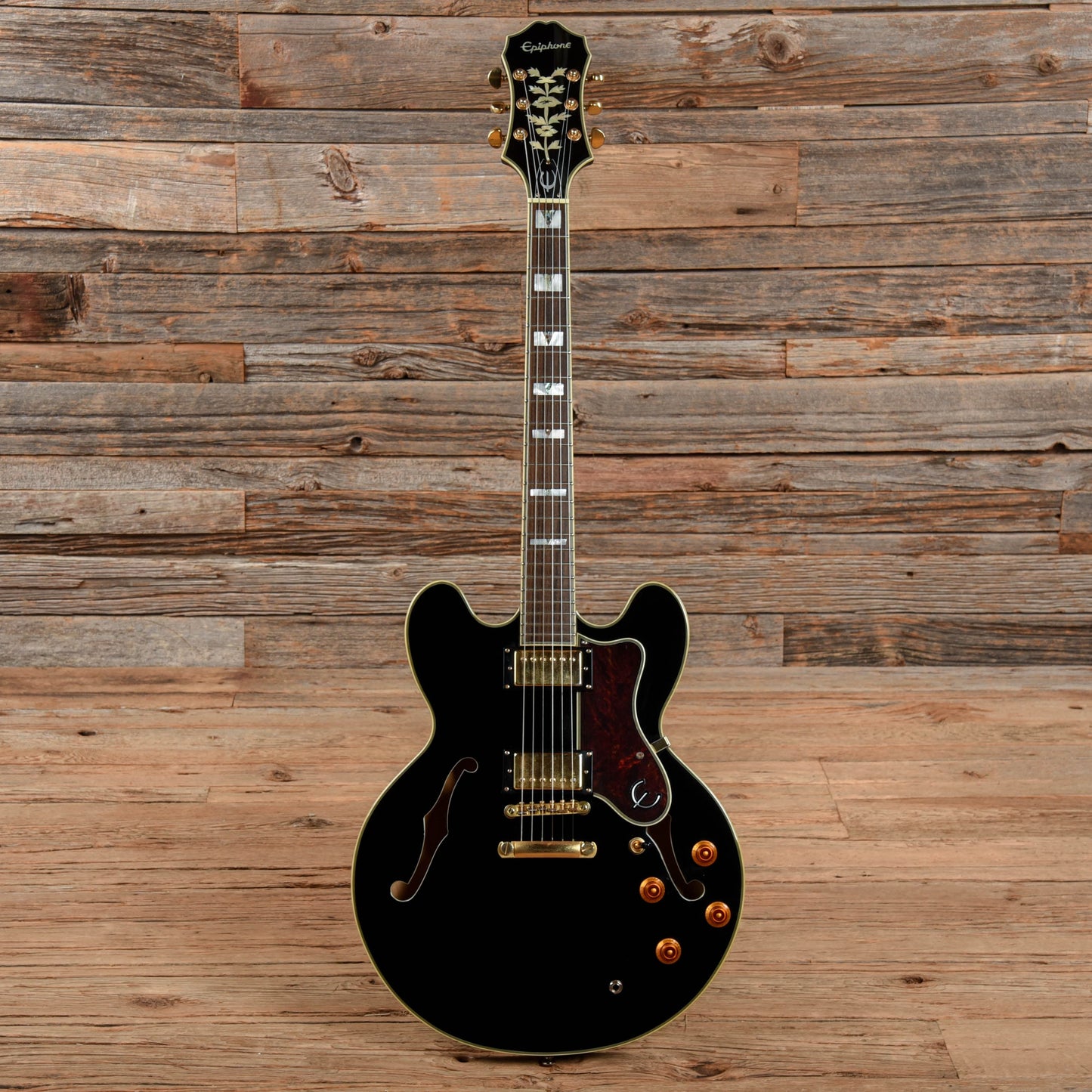 Epiphone Sheraton II Ebony 2014 Electric Guitars / Semi-Hollow