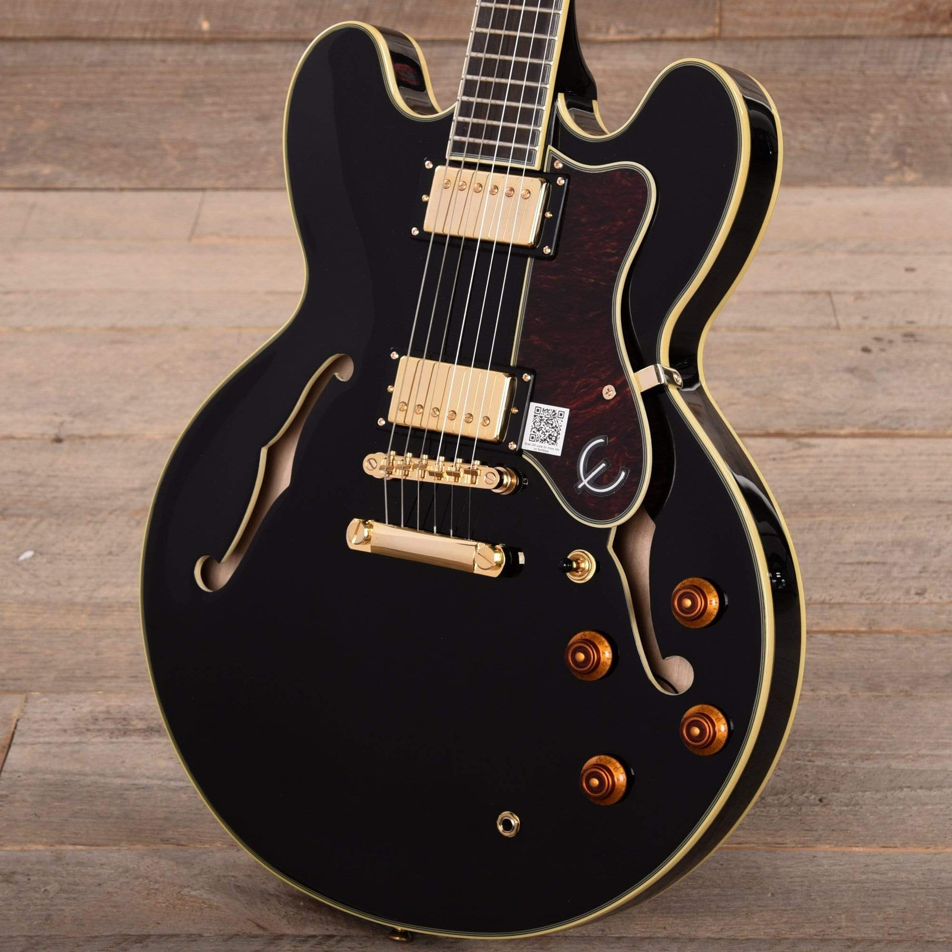 Epiphone Sheraton-II Ebony Electric Guitars / Semi-Hollow