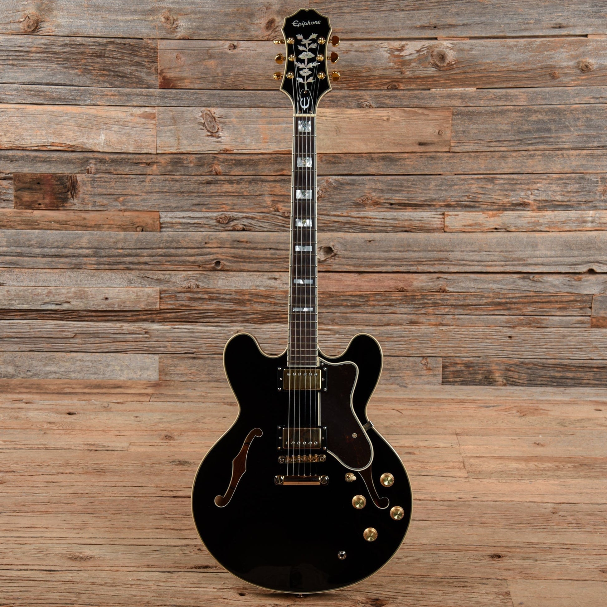 Epiphone Sheraton II Pro Black 2017 Electric Guitars / Semi-Hollow