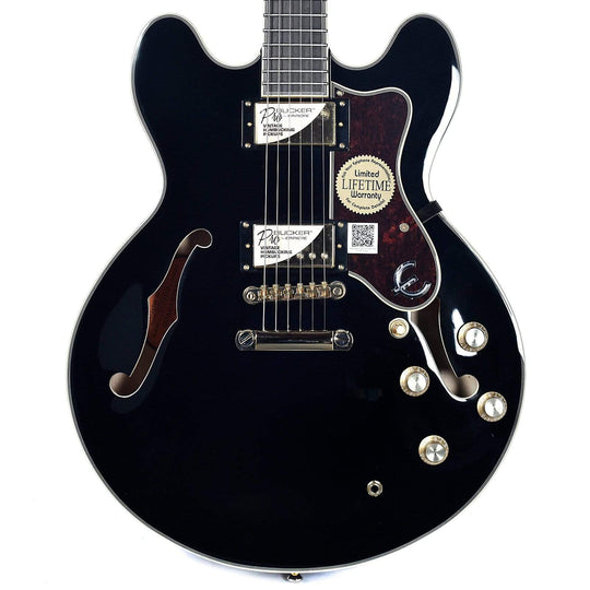 Epiphone Sheraton-II Pro Ebony w/ProBuckers & Coil-Tap Electric Guitars / Semi-Hollow