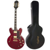 Epiphone Sheraton-II Pro Wine Red Bundle W/ Hardshell Case Electric Guitars / Semi-Hollow