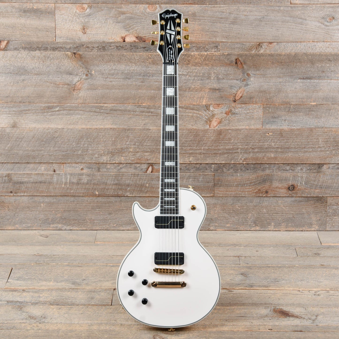 Epiphone Artist Matt Heafy Les Paul Custom Origins LEFTY 7-String Bone White Electric Guitars / Solid Body