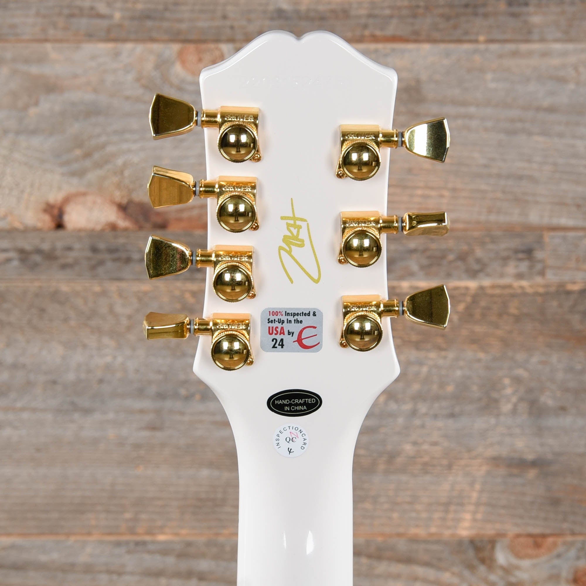 Epiphone Artist Matt Heafy Les Paul Custom Origins LEFTY 7-String Bone White Electric Guitars / Solid Body