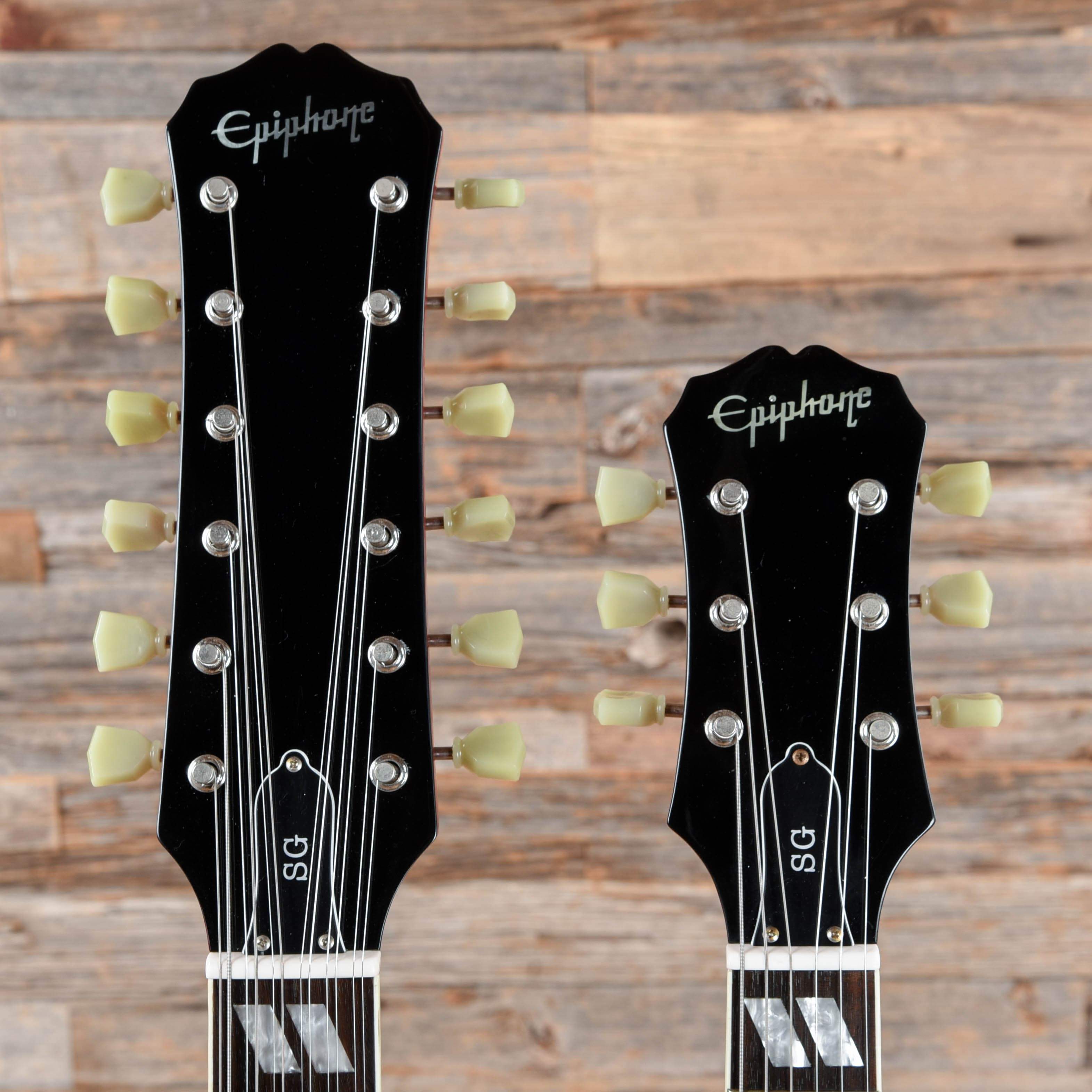 Epiphone G-1275 Double Neck Cherry 2004 Electric Guitars / Solid Body