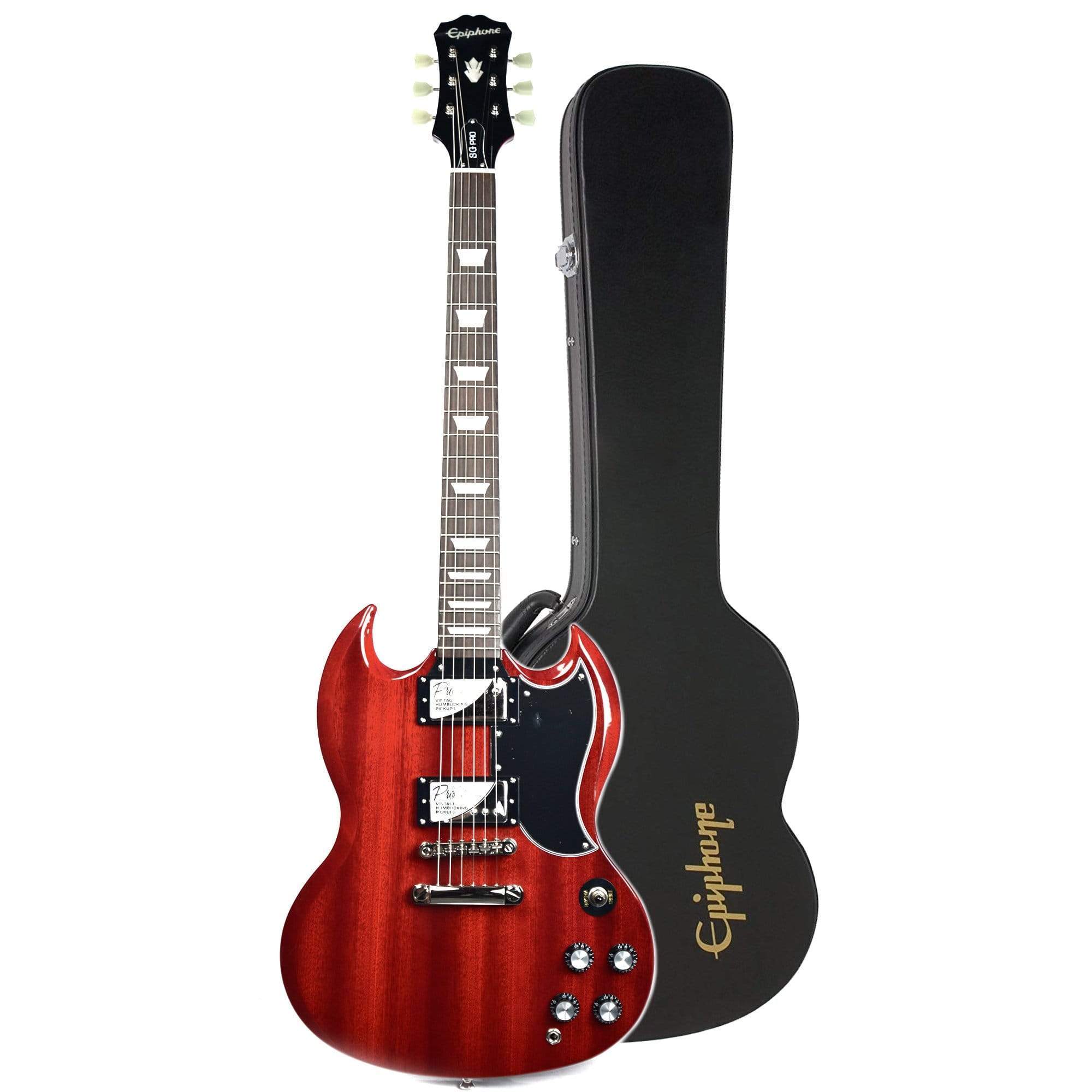 Epiphone G-400 Pro Cherry NH w/Alnico Classic Pros & Coil-Tap w/Hardshell Case Electric Guitars / Solid Body