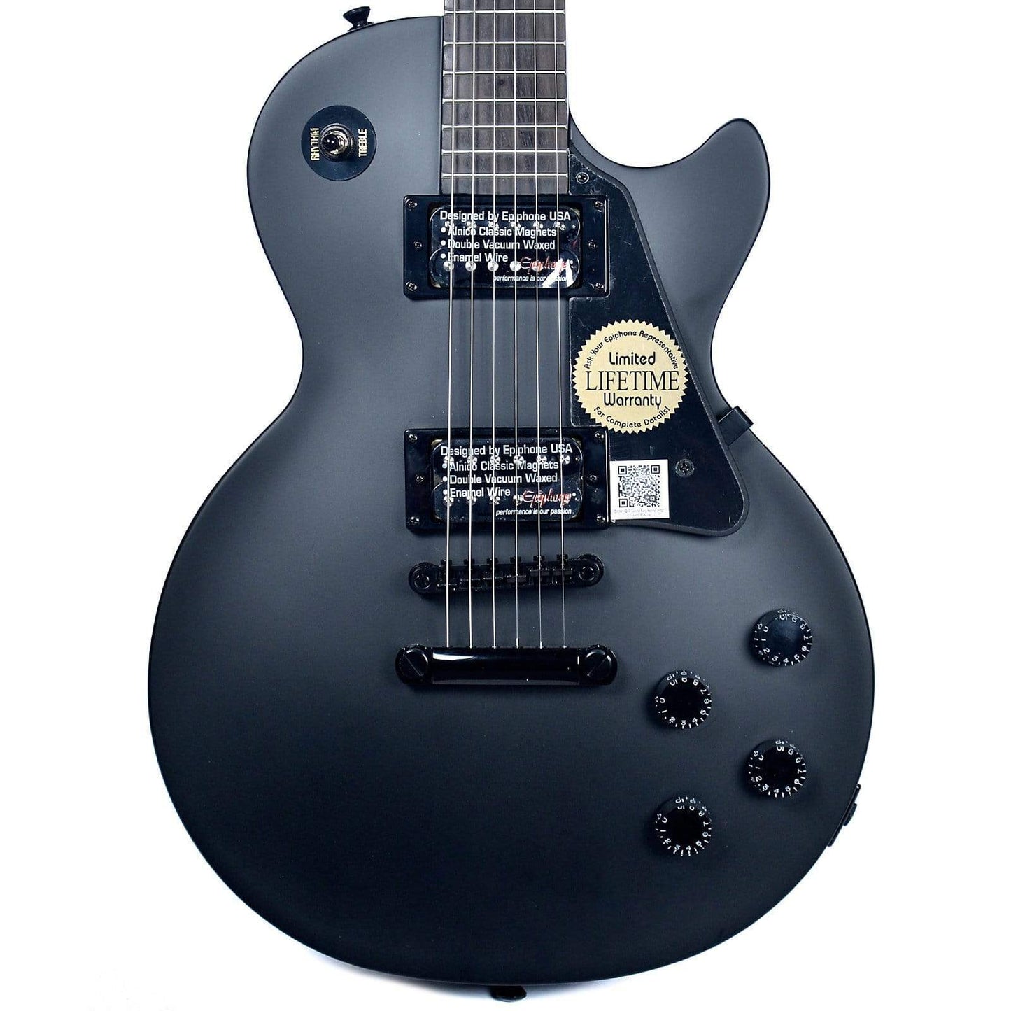 Epiphone Goth Les Paul Studio Pitch Black Electric Guitars / Solid Body