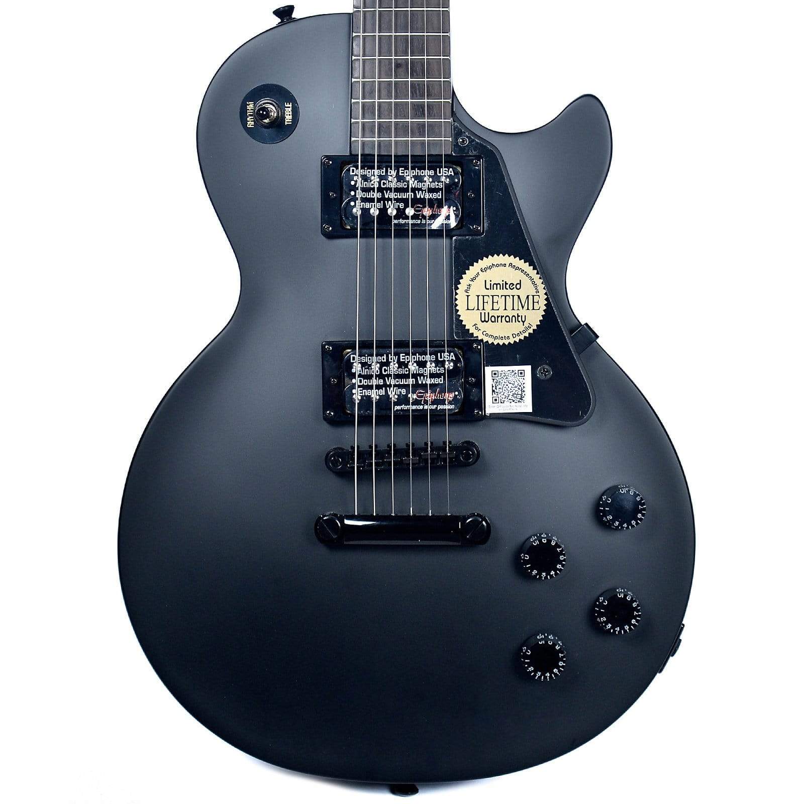Epiphone Goth Les Paul Studio Pitch Black Electric Guitars / Solid Body