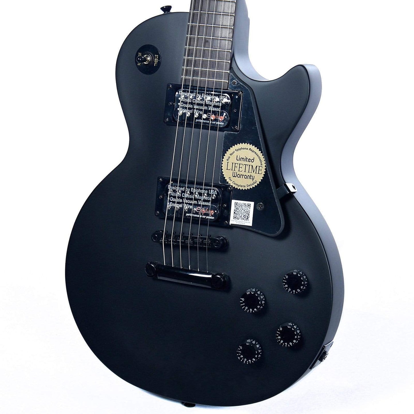 Epiphone Goth Les Paul Studio Pitch Black Electric Guitars / Solid Body