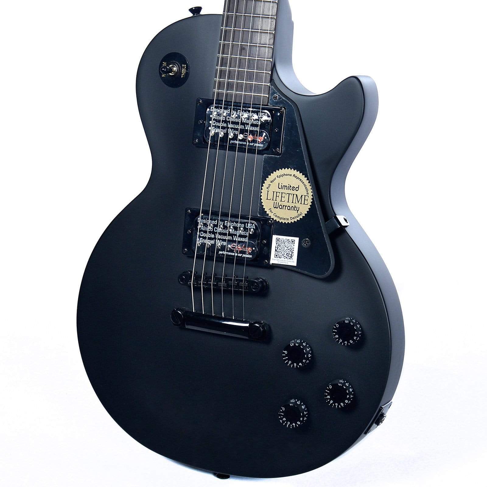 Epiphone Goth Les Paul Studio Pitch Black Electric Guitars / Solid Body
