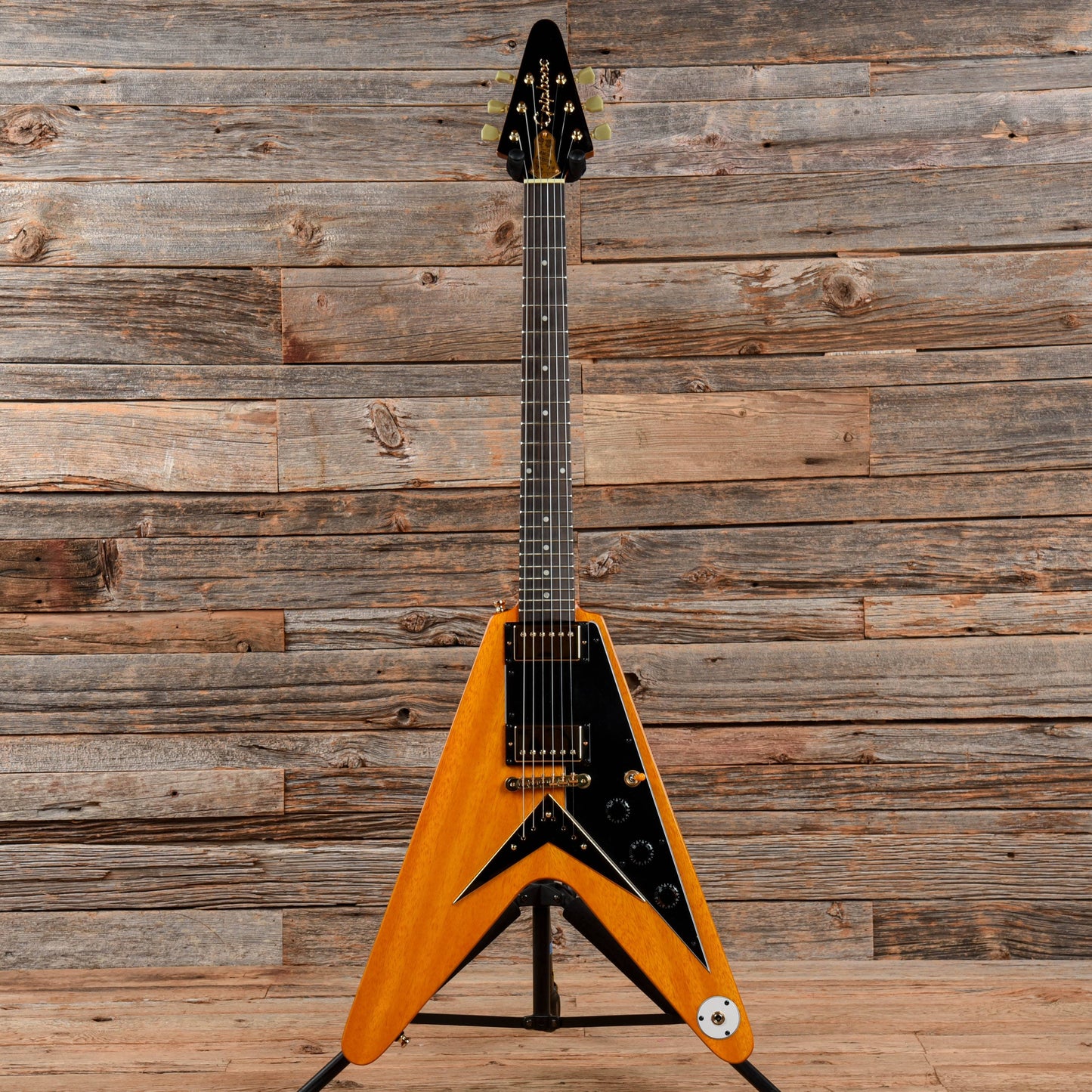 Epiphone Joe Bonamassa Signature '58 "Amos" Korina Flying V Natural 2017 Electric Guitars / Solid Body