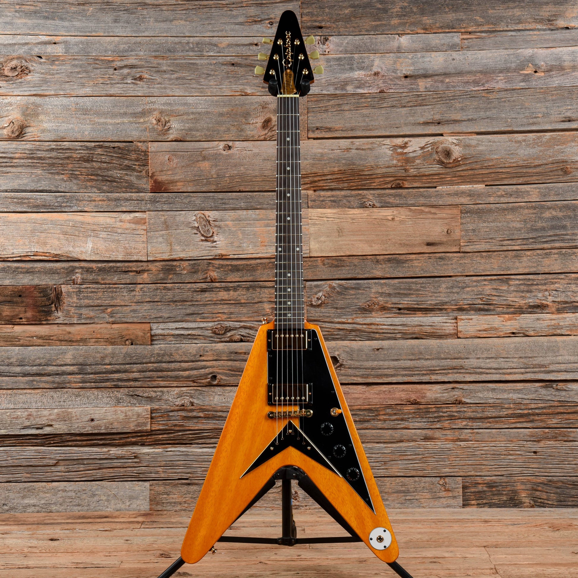 Epiphone Joe Bonamassa Signature '58 "Amos" Korina Flying V Natural 2017 Electric Guitars / Solid Body