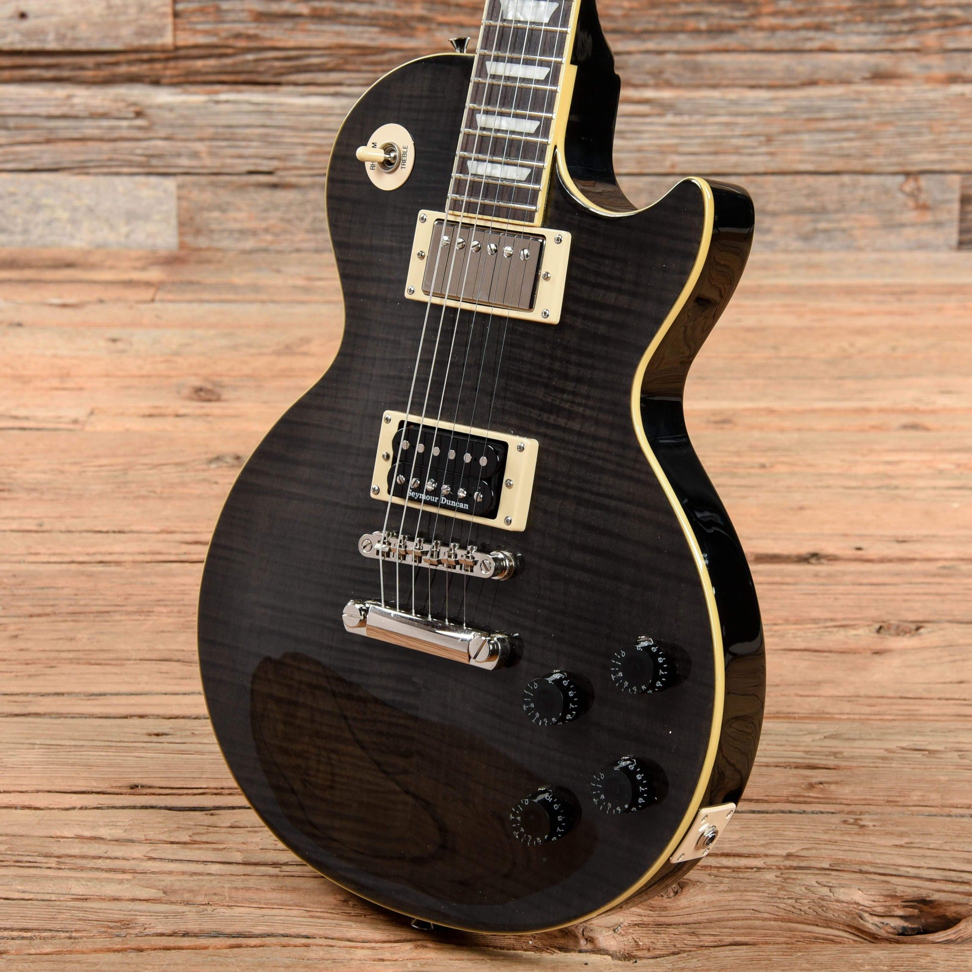 Epiphone Les Paul 1960 Tribute Plus Translucent Black 2015 Electric Guitars / Solid Body