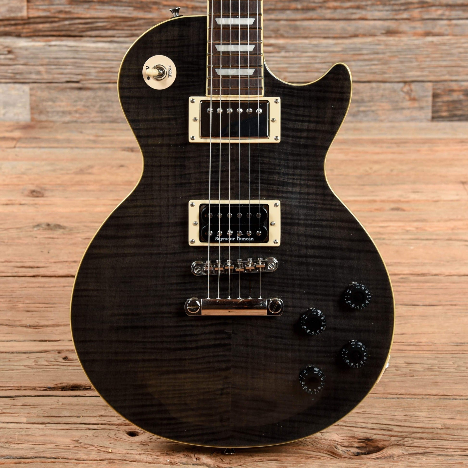 Epiphone Les Paul 1960 Tribute Plus Translucent Black 2015 Electric Guitars / Solid Body