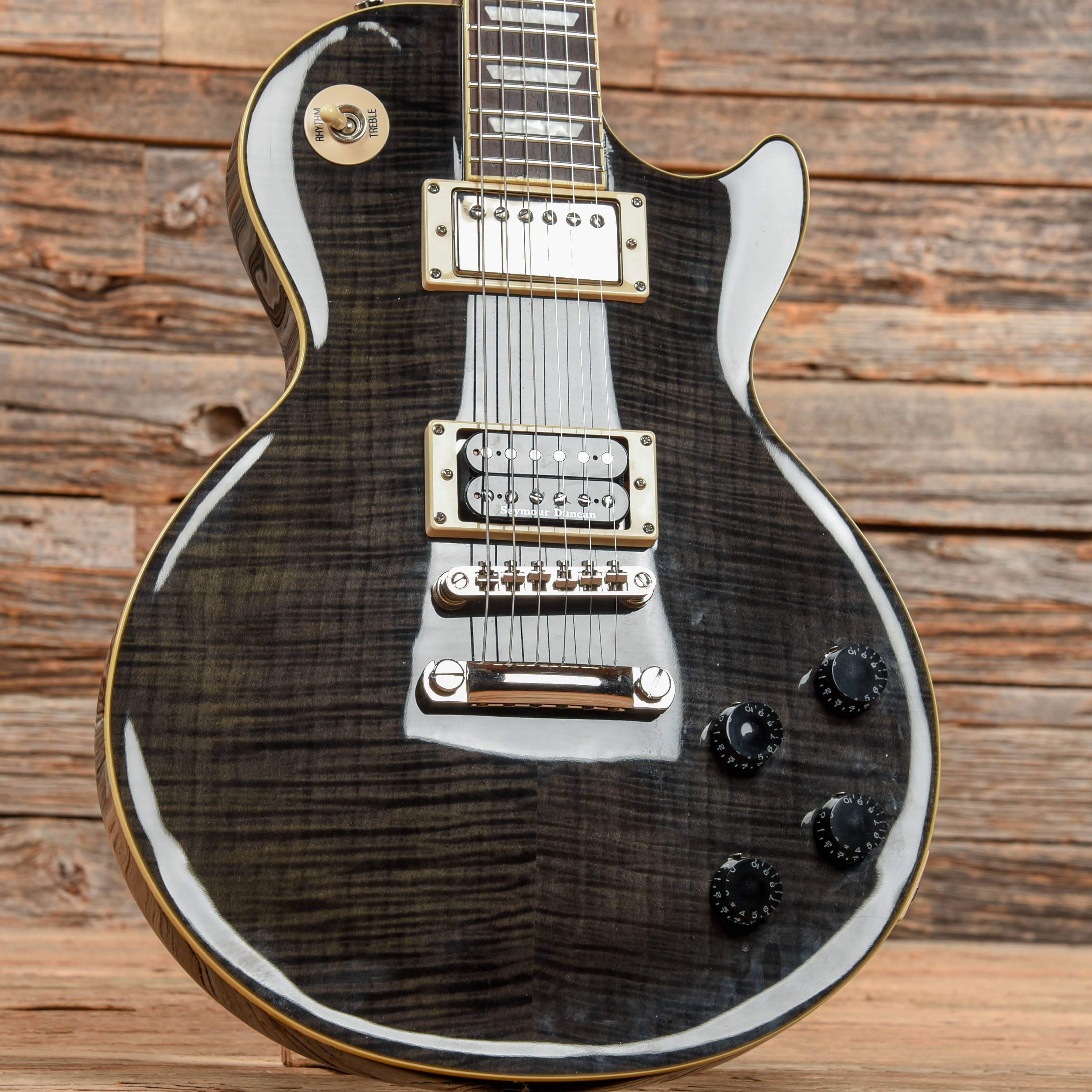 Epiphone Les Paul 1960 Tribute Plus Translucent Black 2015 Electric Guitars / Solid Body