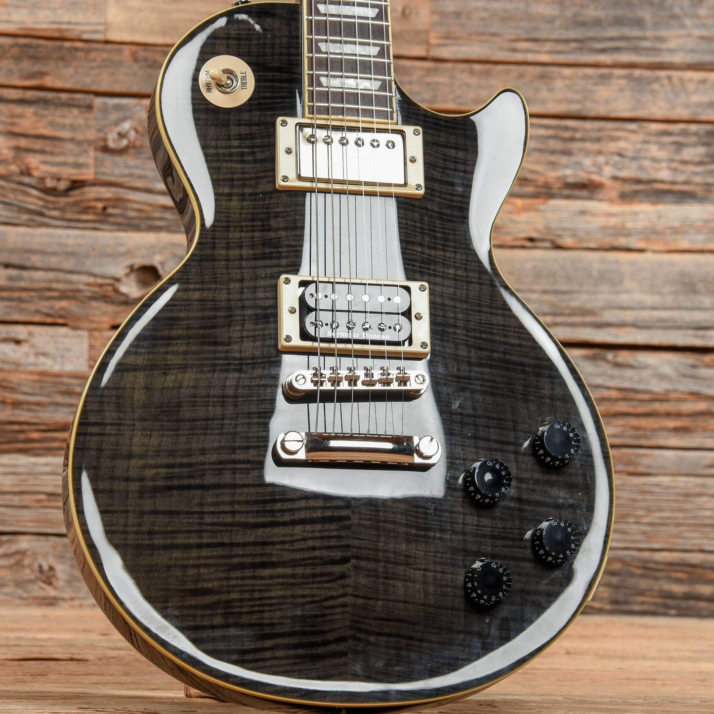 Epiphone Les Paul 1960 Tribute Plus Translucent Black 2015 Electric Guitars / Solid Body