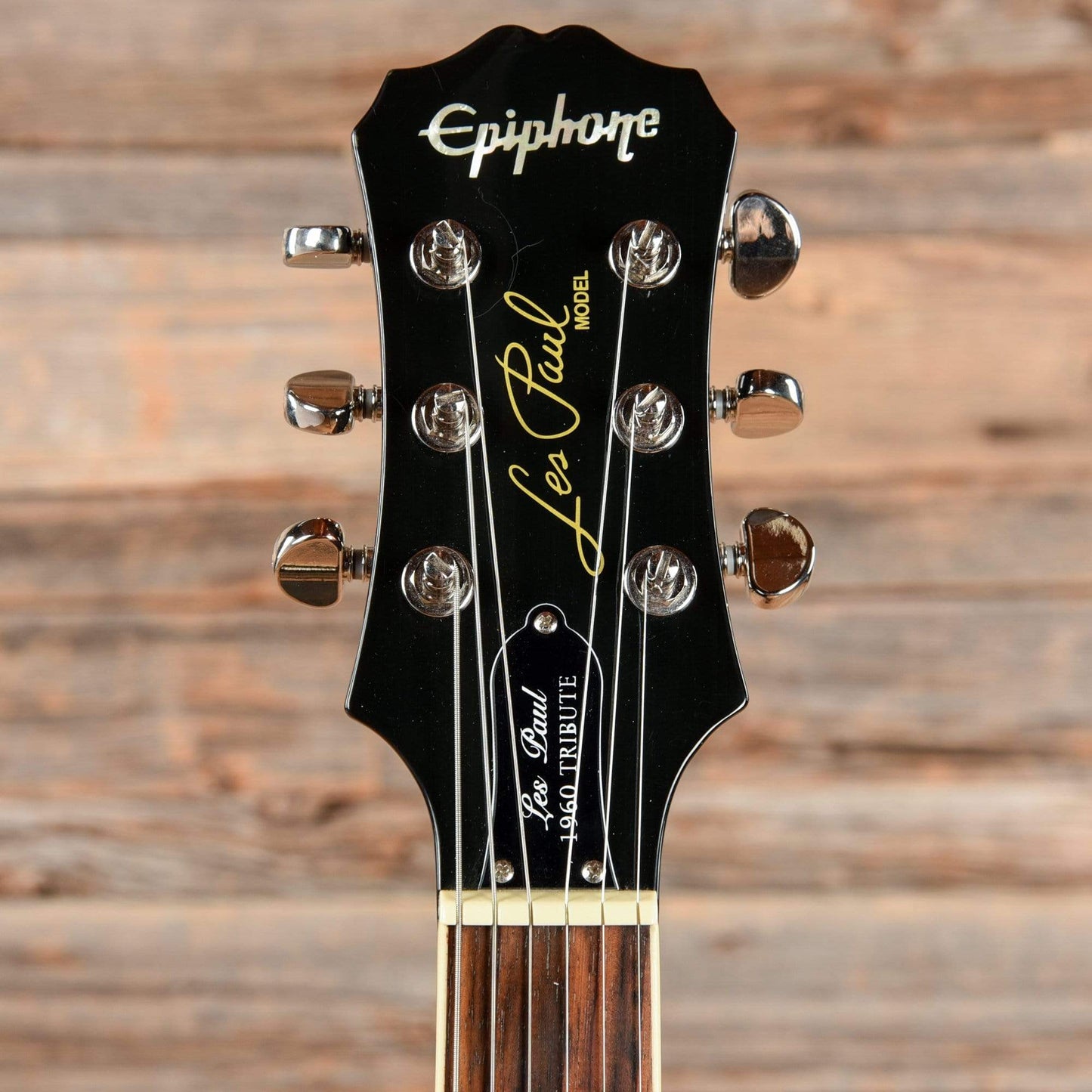 Epiphone Les Paul 1960 Tribute Plus Transparent Black 2012 Electric Guitars / Solid Body