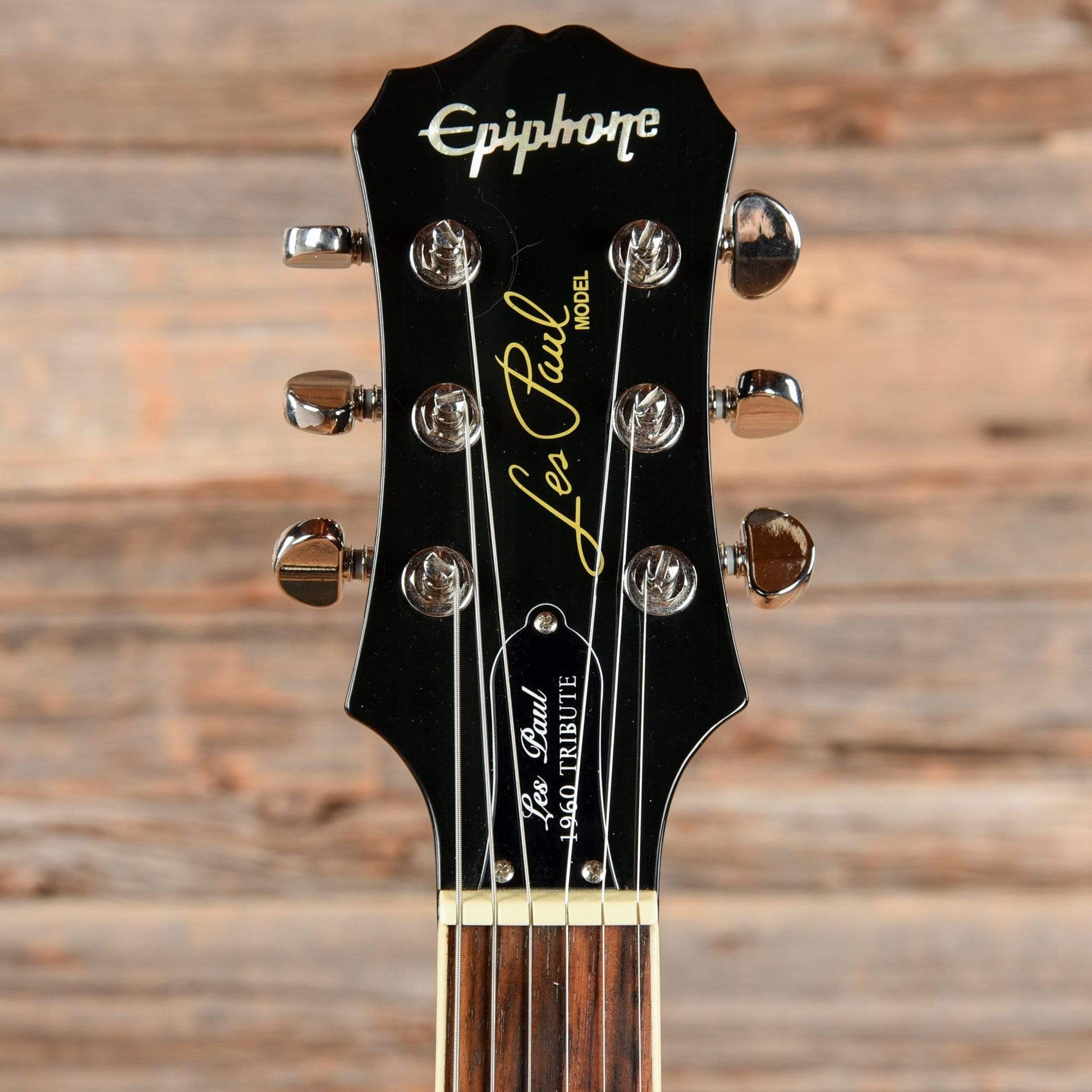 Epiphone Les Paul 1960 Tribute Plus Transparent Black 2012 Electric Guitars / Solid Body