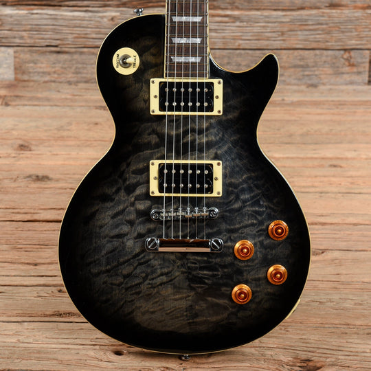 Epiphone Les Paul Classic Quilt Top Trans Black 2005 Electric Guitars / Solid Body