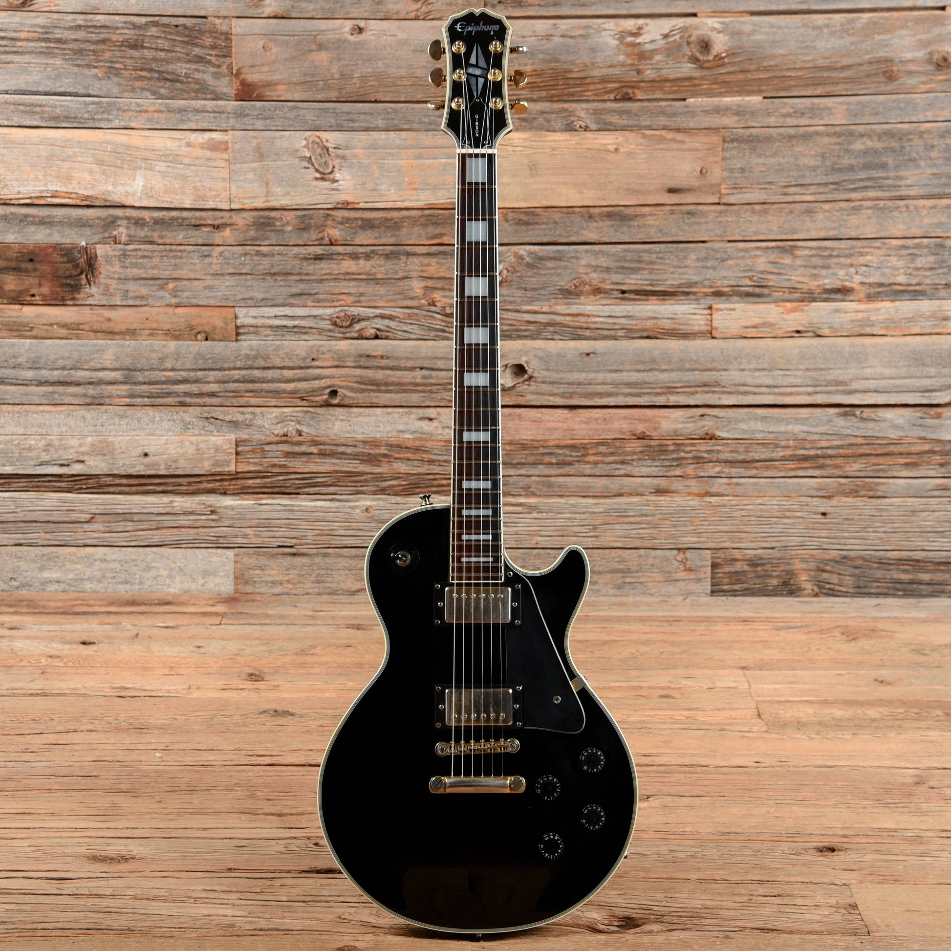 Epiphone Les Paul Custom Ebony 2005 Electric Guitars / Solid Body