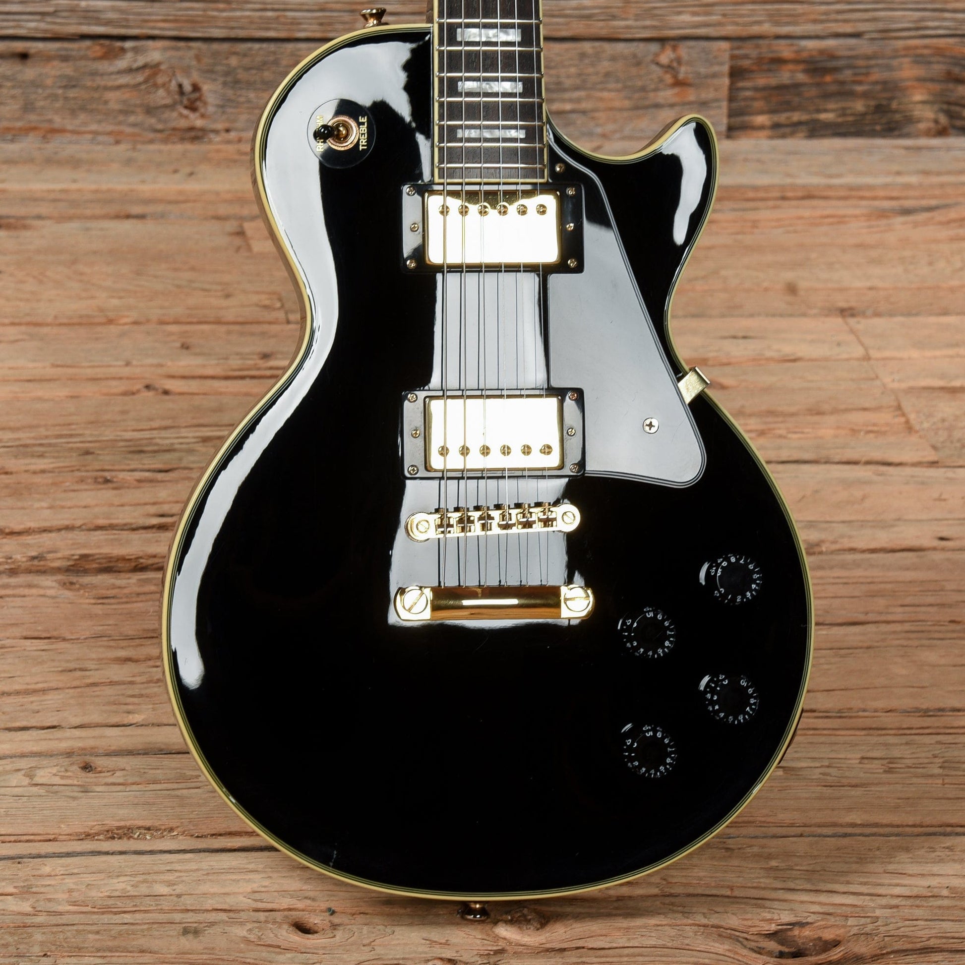 Epiphone Les Paul Custom Pro Ebony 2012 Electric Guitars / Solid Body