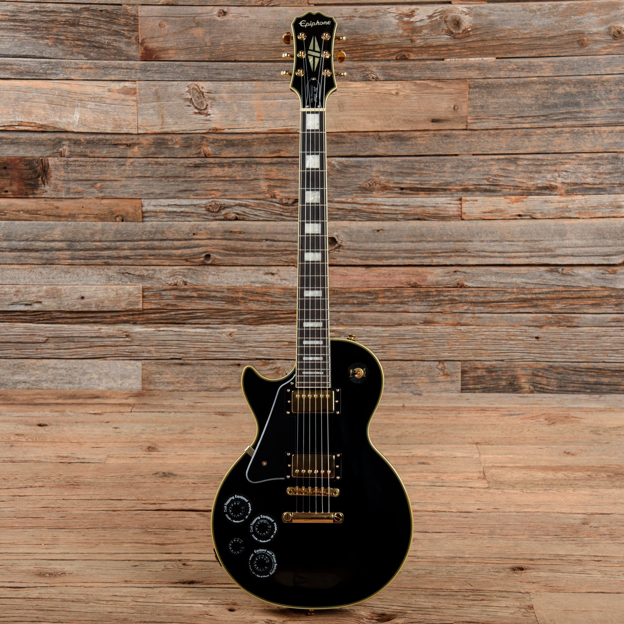 Epiphone Les Paul Custom Pro Ebony 2015 LEFTY Electric Guitars / Solid Body