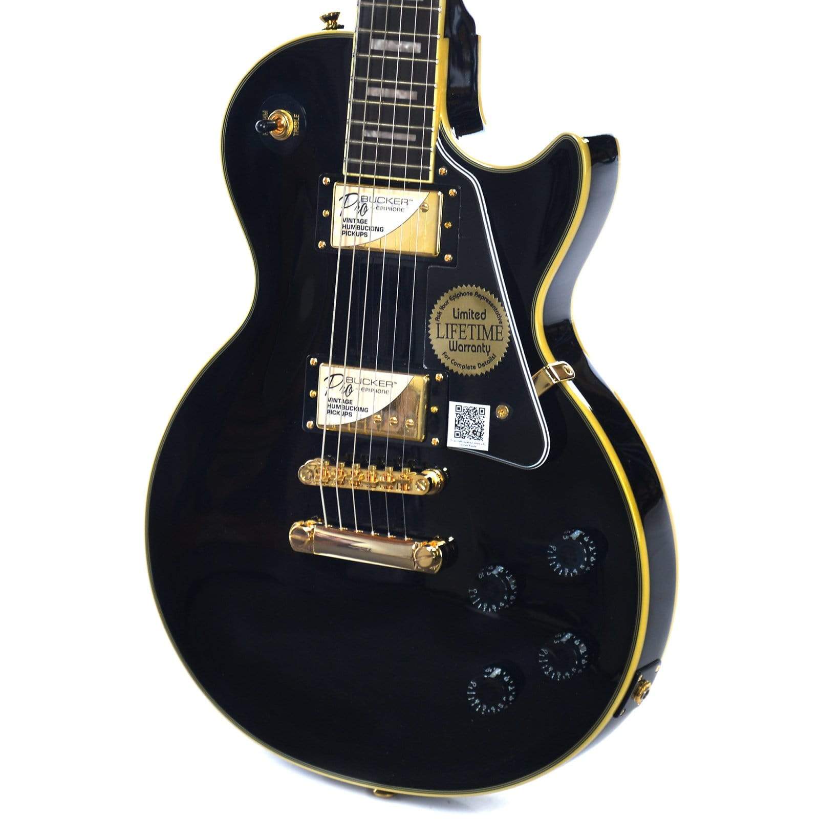 Epiphone Les Paul Custom Pro Ebony Electric Guitars / Solid Body