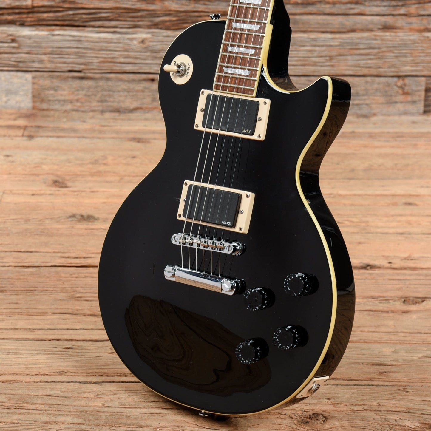 Epiphone Les Paul Standard Ebony 2007 Electric Guitars / Solid Body