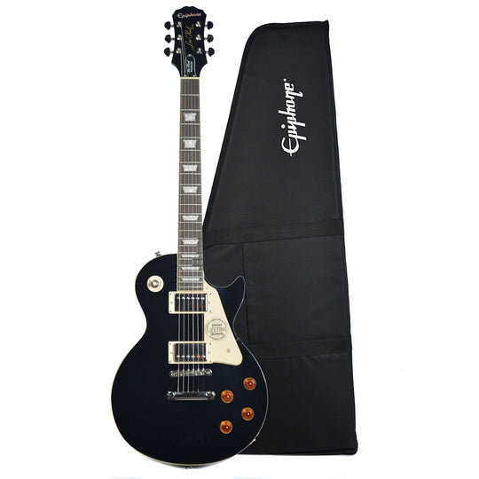 Epiphone Les Paul Standard Ebony w/Premium Gig Bag Electric Guitars / Solid Body
