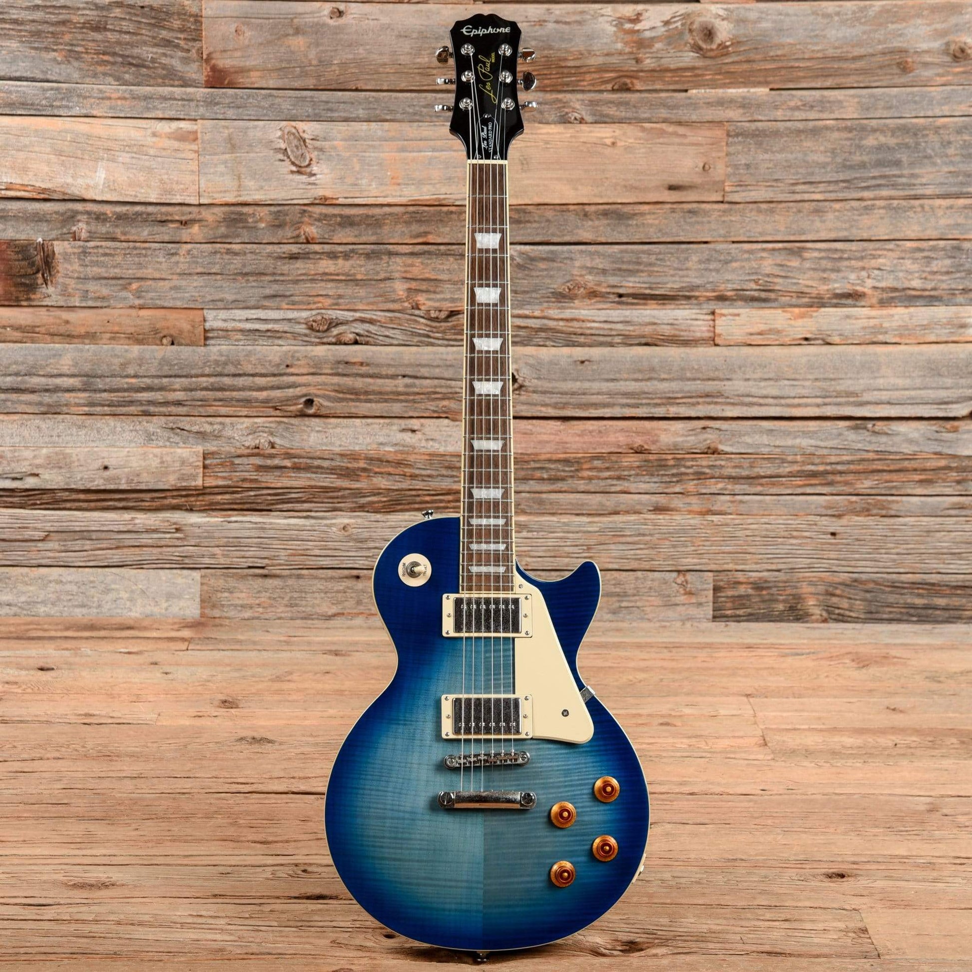 Epiphone Les Paul Standard Plus Top Pro Blue Burst 2015 Electric Guitars / Solid Body